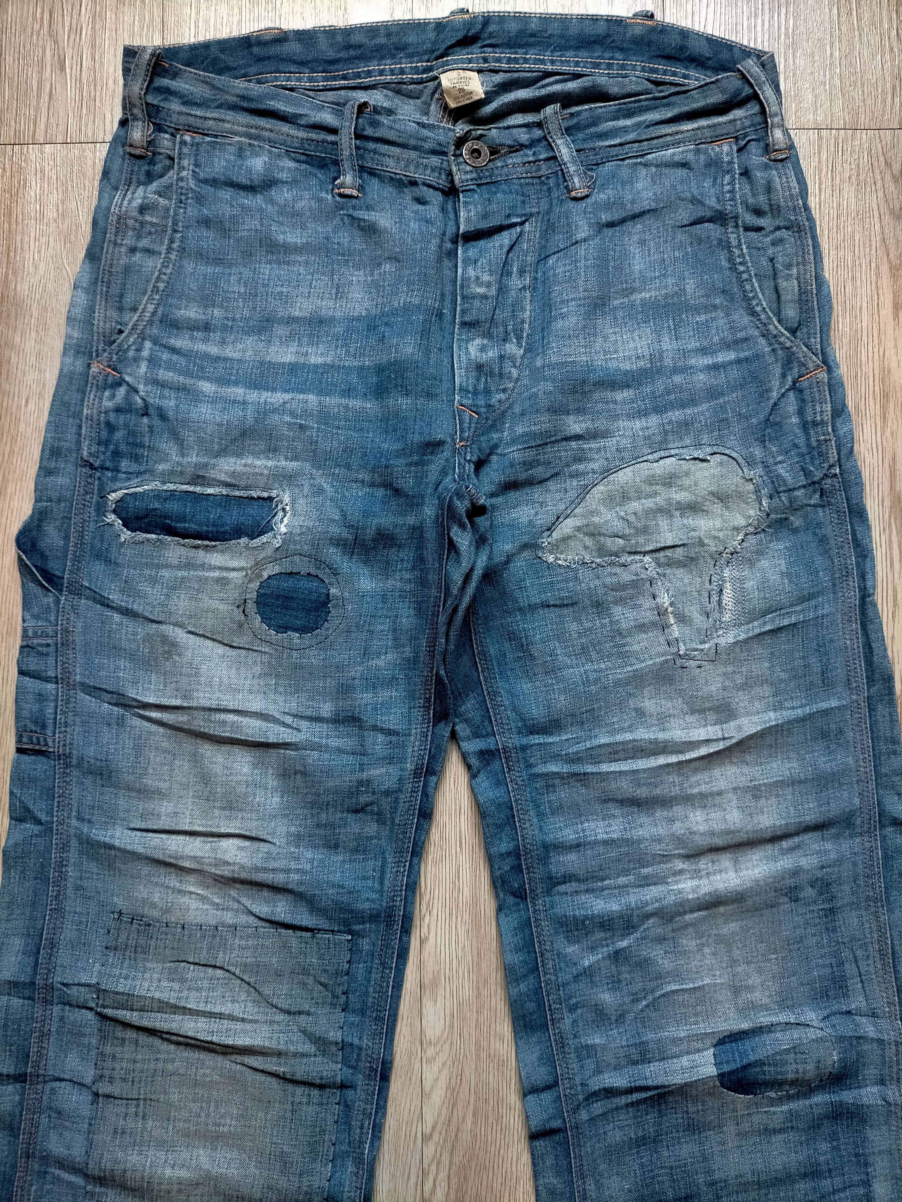 RRL Ralph Lauren ⚡Double RL Patchwork Carpenter Jeans Size US 31 - 7 Thumbnail
