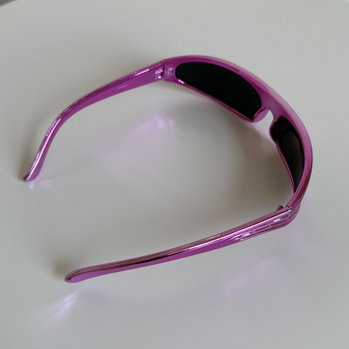 Vintage Y2K Shield Sunglasses Wrap Around Mirror Lens Futuristic Size ONE SIZE - 6 Thumbnail