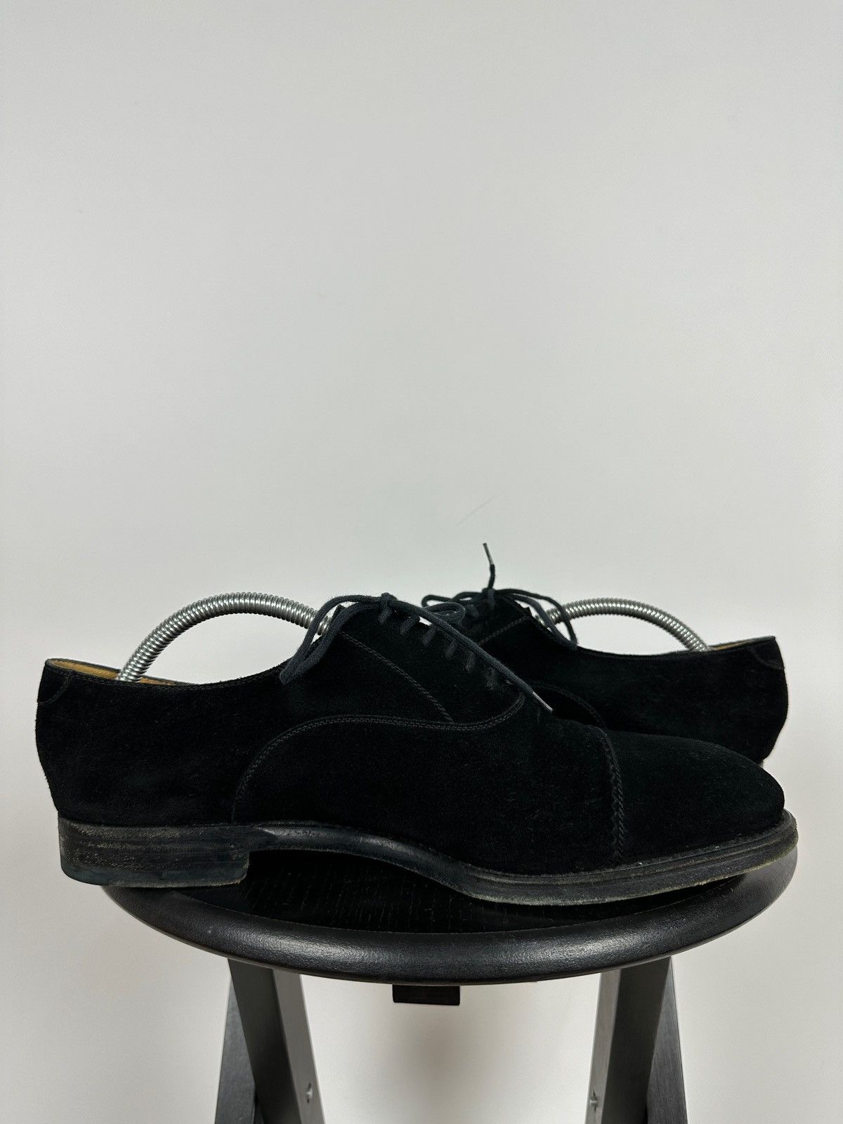 Gucci Gucci Black Suede Leather Oxford Dress Shoes Size US 9 / EU 42 - 9 Thumbnail