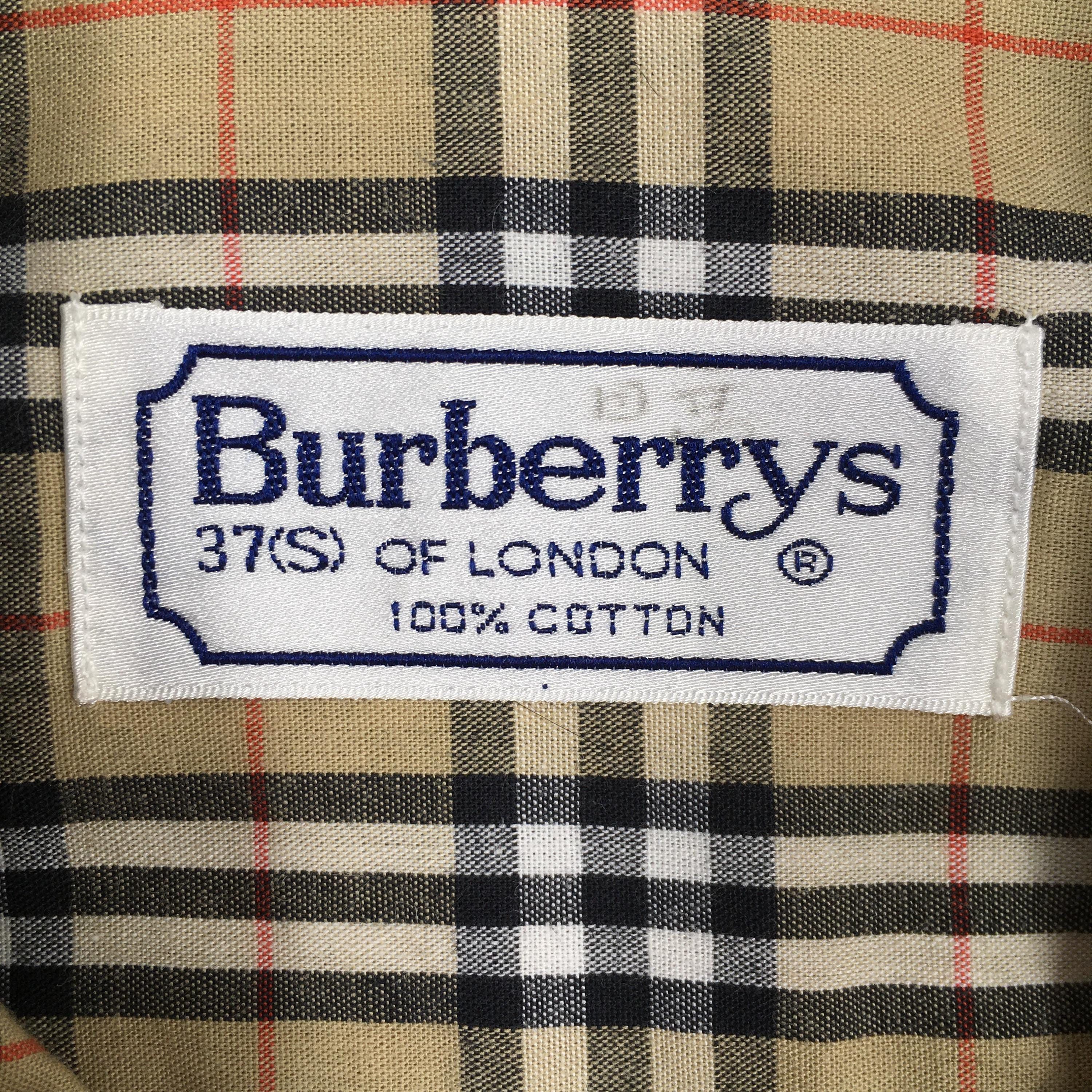 Burberry × Burberry Prorsum Vintage Burberrys Nova Check Brown Oxfords Shirt Small Size US S / EU 44-46 / 1 - 5 Thumbnail