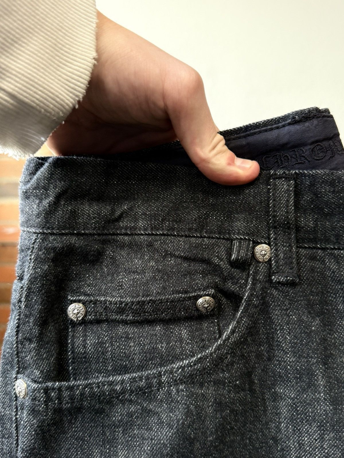 Chrome Hearts Chrome Hearts Multi Star Patch Selvedge Jeans Size US 31 - 9 Thumbnail