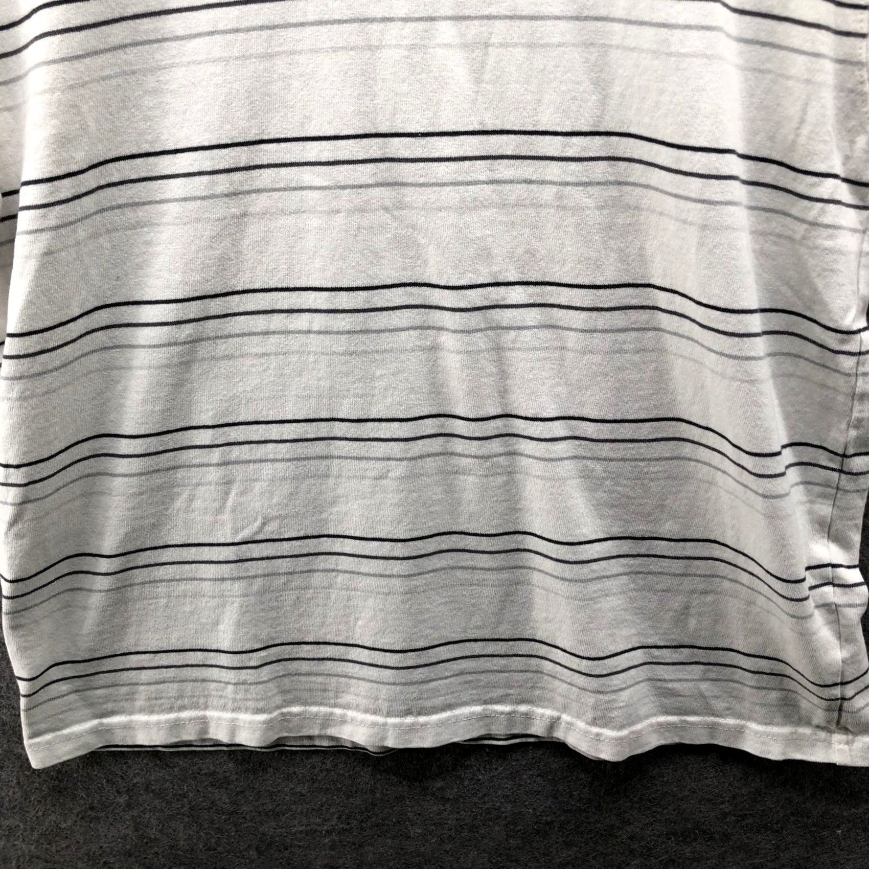 Nike Nike Sportswear NSW Striped Tee Mens M White Black Short Sleeve Cotton Crewneck Size US 31 - 5 Thumbnail