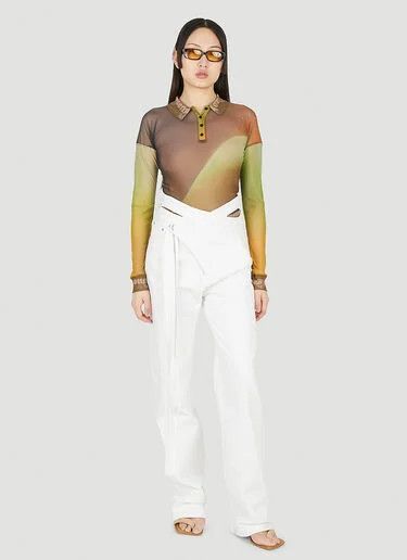 Ottolinger o1mle0524 Mesh Polo Shirt in Multicolor Size XS / US 0-2 / IT 36-38 - 2 Thumbnail