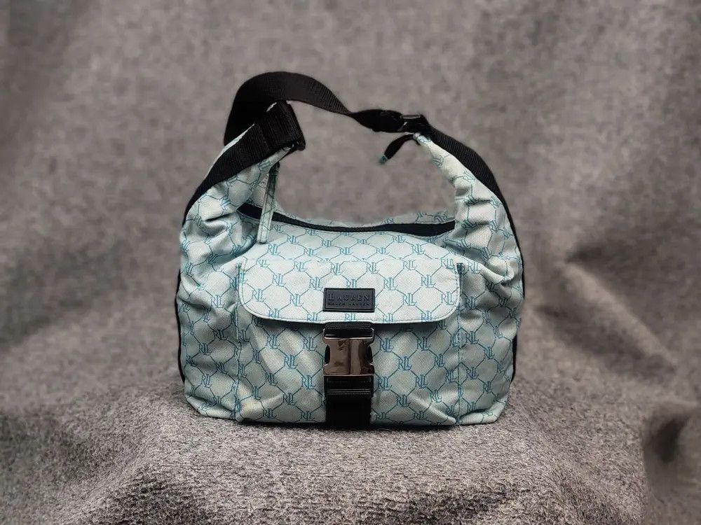 Polo Ralph Lauren Vintage Lauren Ralph Lauren Hobo Handbag blue Monogram Y2K Size ONE SIZE - 1 Thumbnail