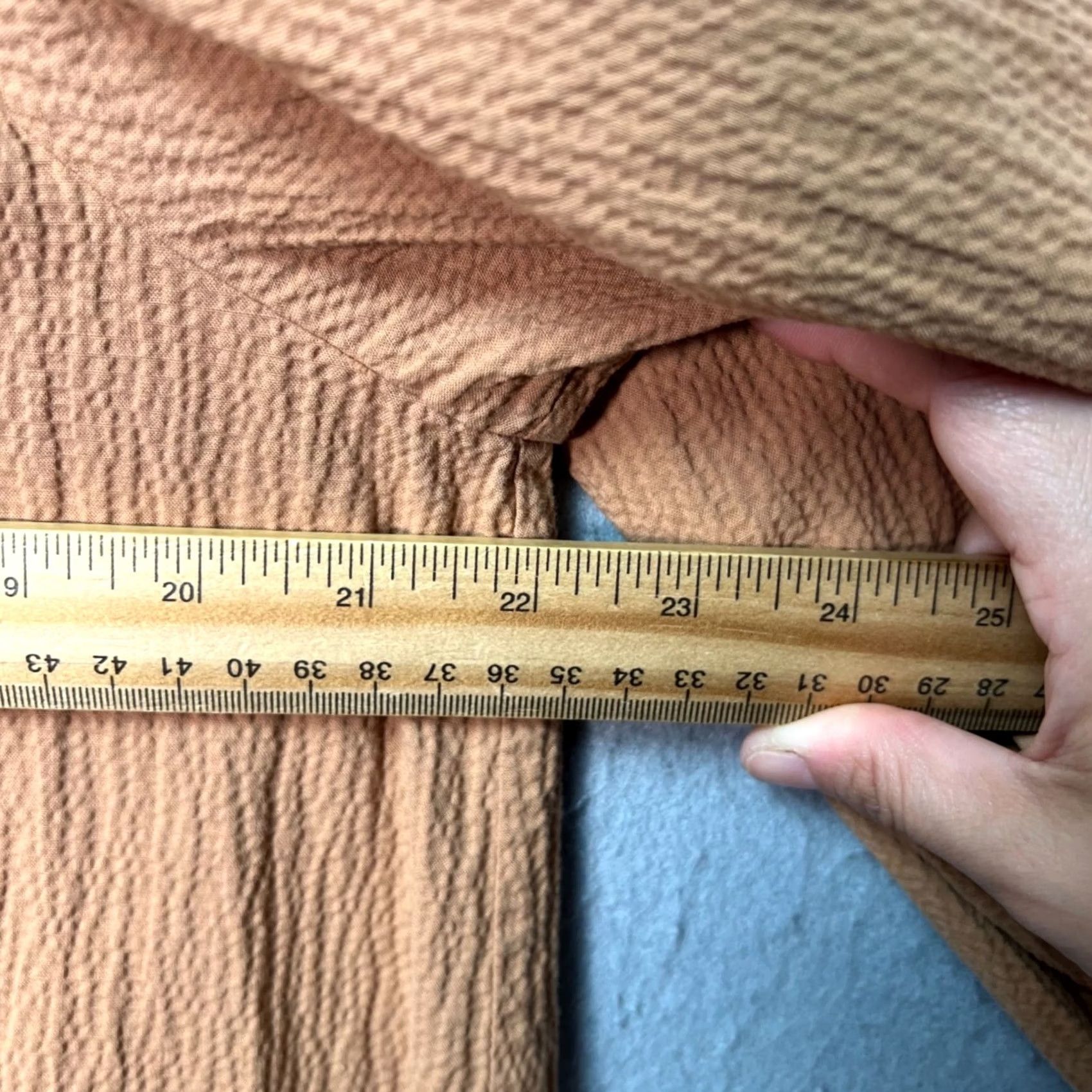Everlane Everlane Womens XL Organic Cotton Dress Brown Balloon Sleeves Pockets Knee Length 3/4 Sleeve Round Neck Maxi All Season Casual Womens Size XL / US 12-14 / IT 48-50 - 5 Thumbnail