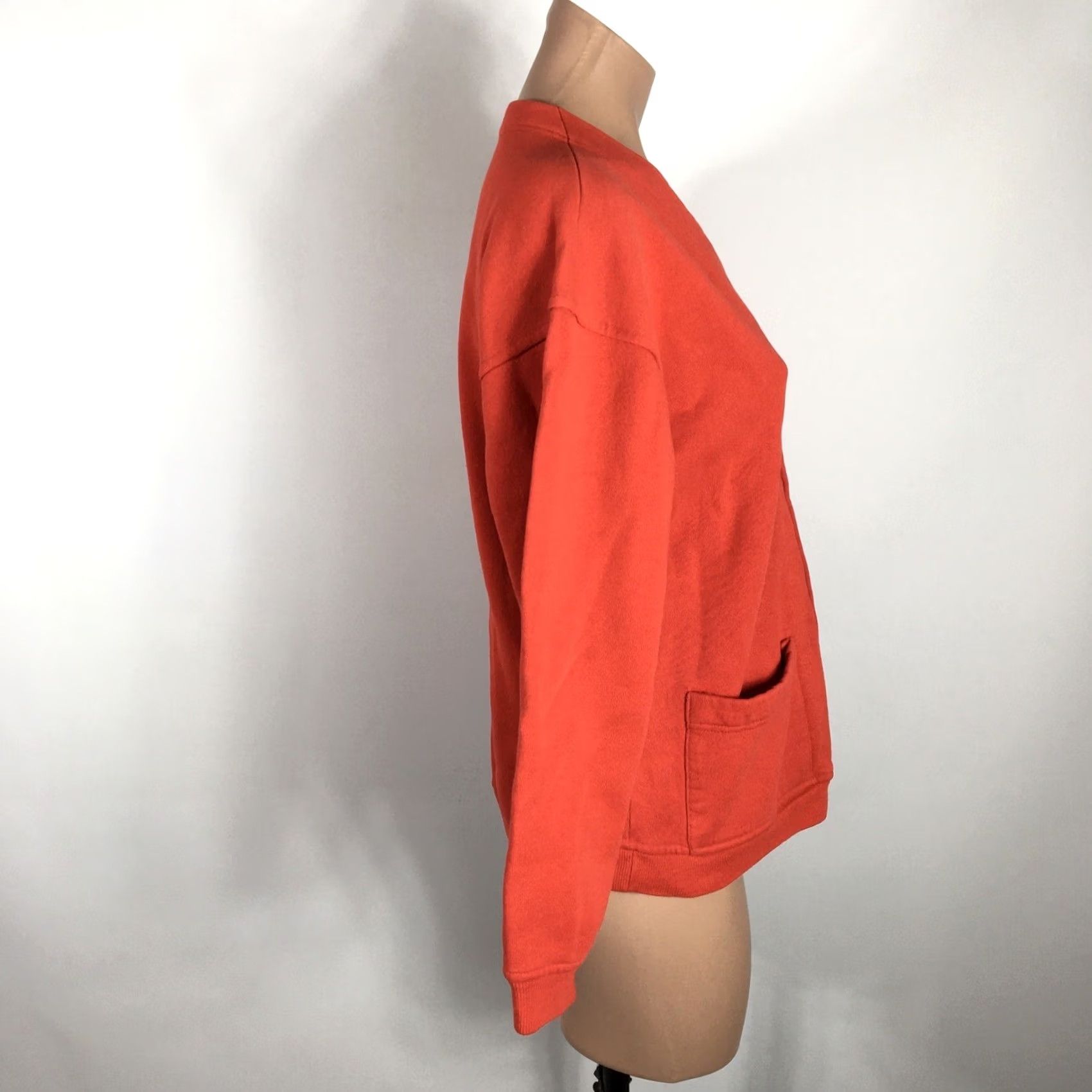 Hanes Vintage 80s/90s Hanes Button Down Cardigan Red Sweatshirt Size S / US 4 / IT 40 - 4 Thumbnail