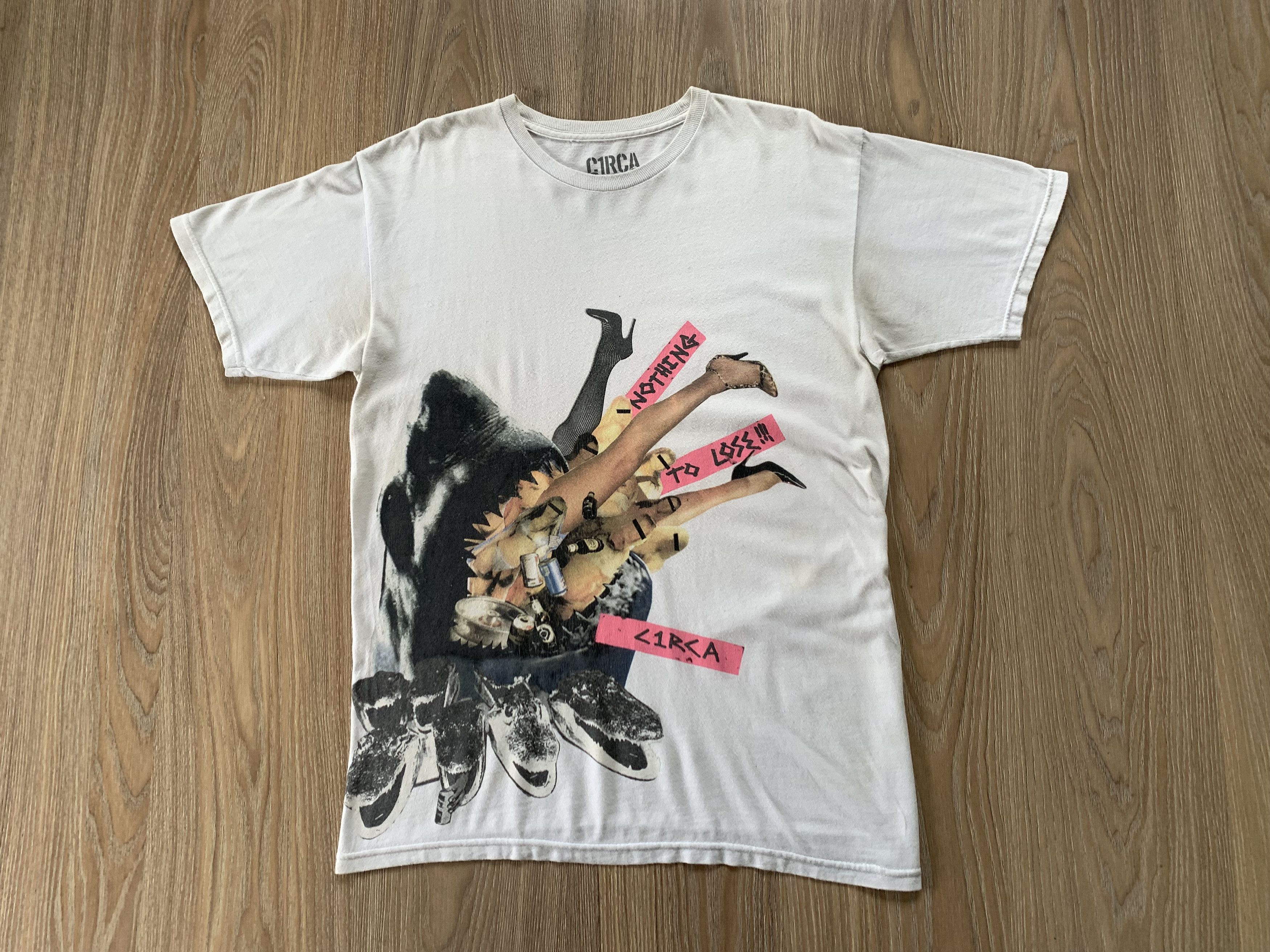 C1RCA Circa White Print Cotton T-Shirt Size US M / EU 48-50 / 2 - 2 Thumbnail