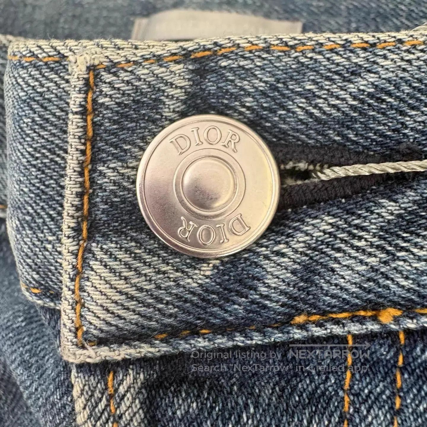 Dior Blue Denim Jeans with Embroidered Patch. Size US 26 / EU 42 - 6 Thumbnail