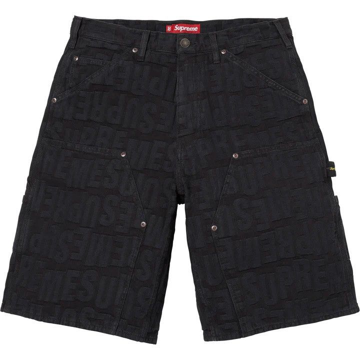 Supreme Flames Jacquard Baggy Denim Shorts | Grailed
