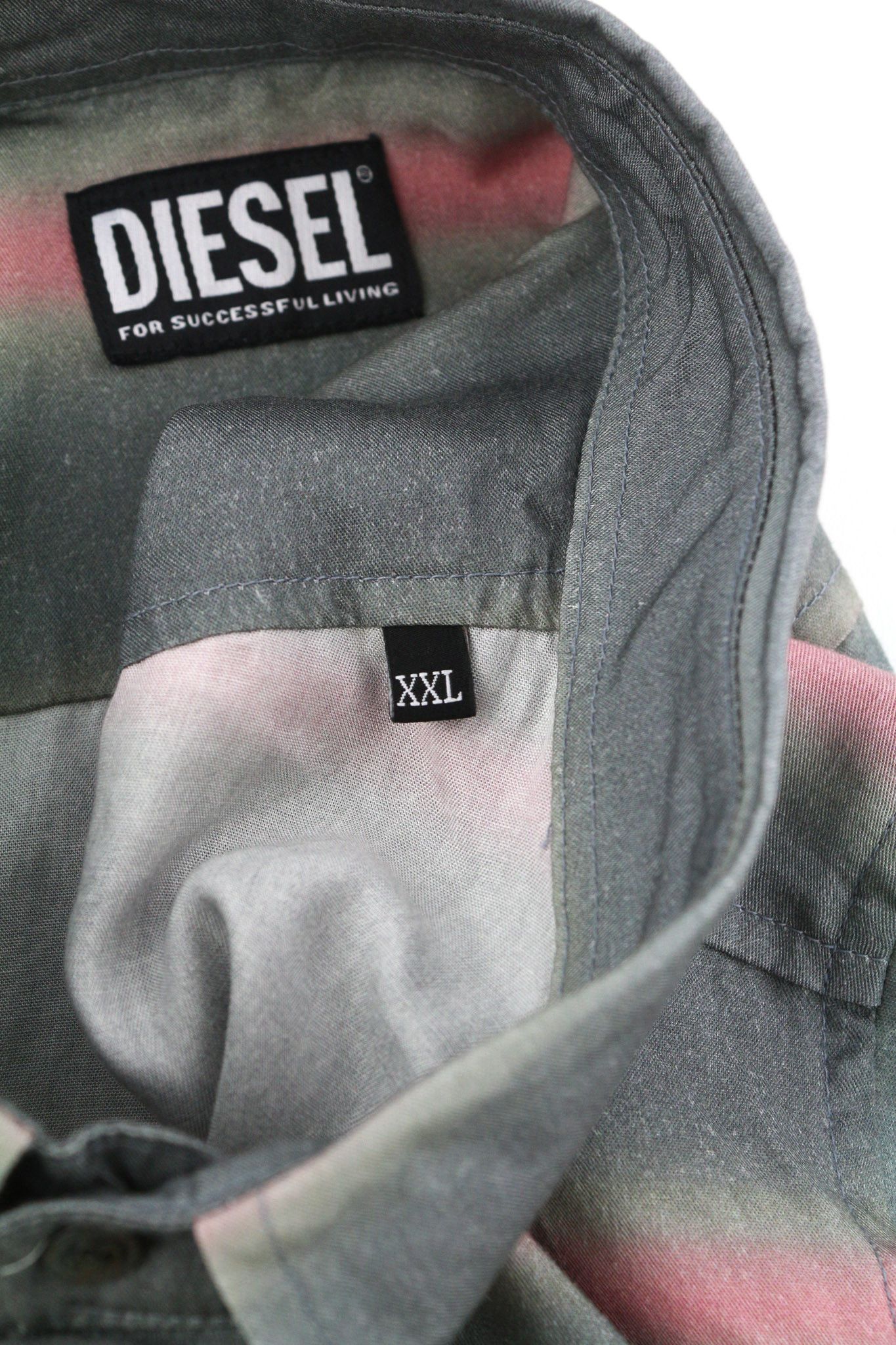 Diesel S-TUCKER-STRIPE 2XL Patterned Spread Neck 40501 Size US XXL / EU 58 / 5 - 9 Thumbnail