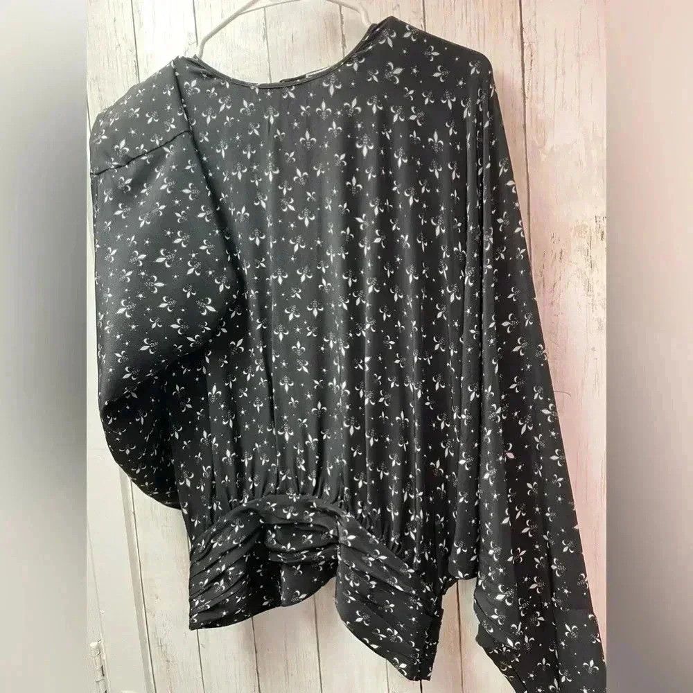 Redemption Redemption 100% silk blouse size12 black/special occasion Size XL / US 12-14 / IT 48-50 - 7 Thumbnail