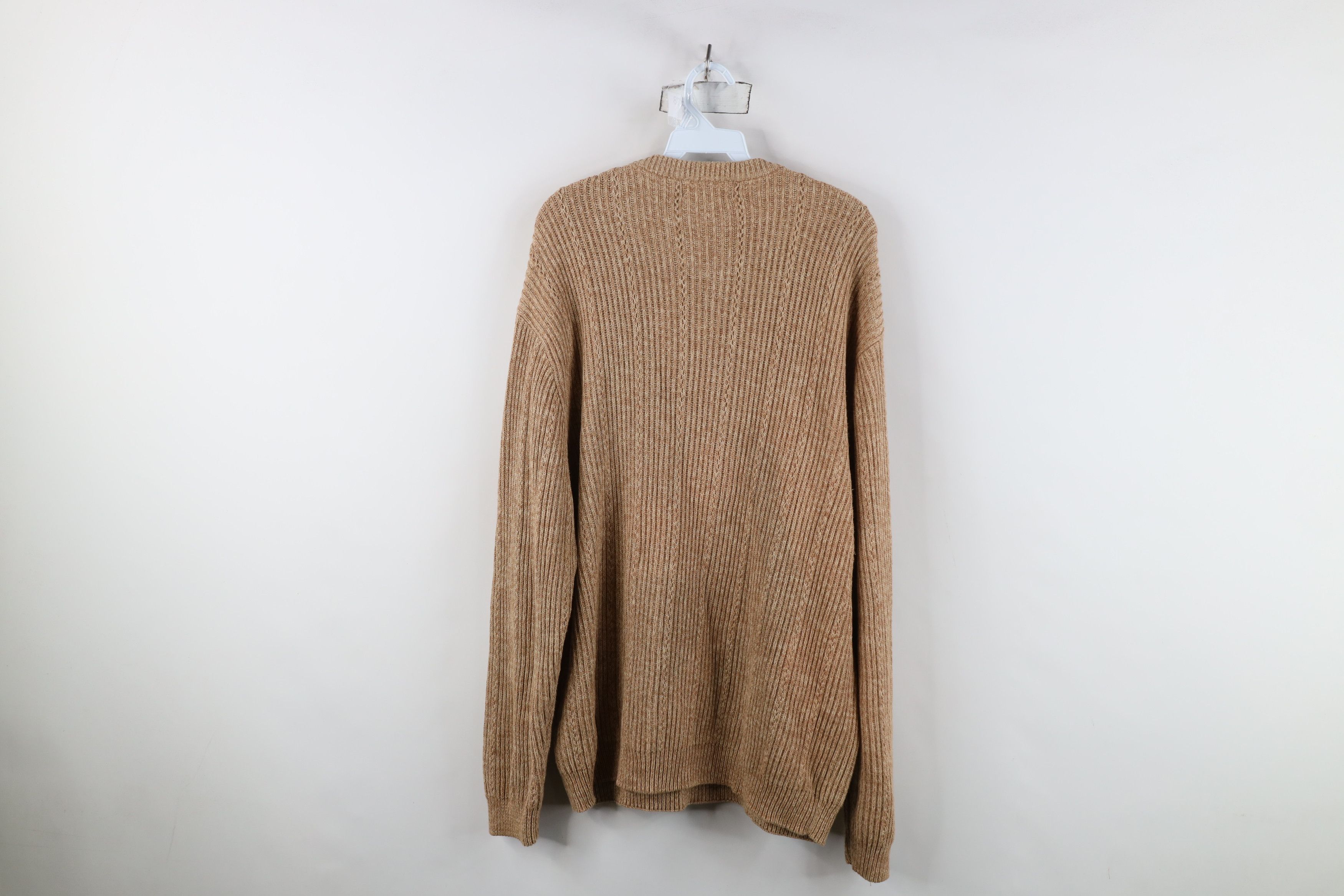 Chaps Vintage Chaps Cotton Ribbed Knit Crewneck Sweater Beige Size US L / EU 52-54 / 3 - 8 Thumbnail