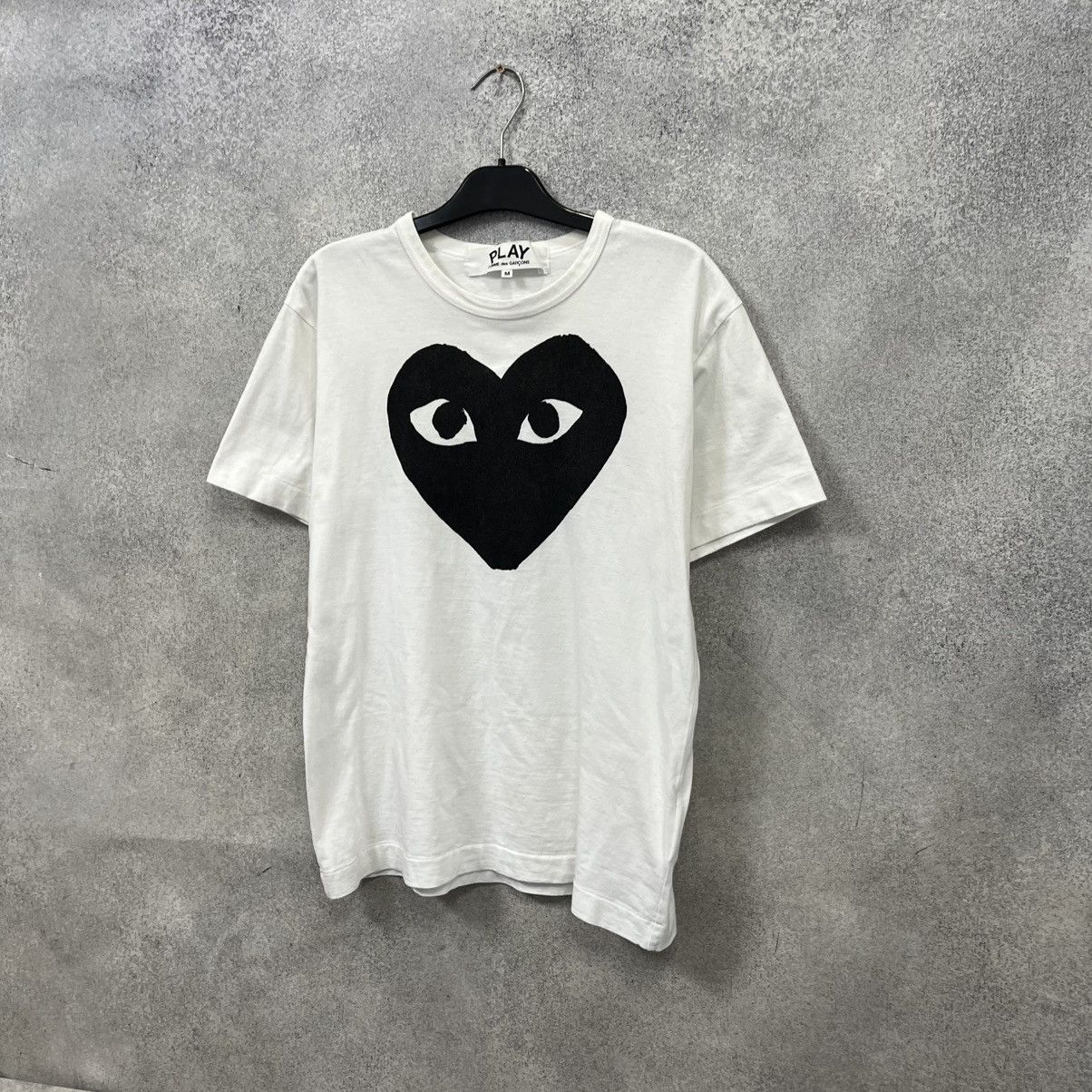 Comme des Garcons Comme Des Garcons Play T Shirt Big Heart Logo White Size US M / EU 48-50 / 2 - 6 Thumbnail