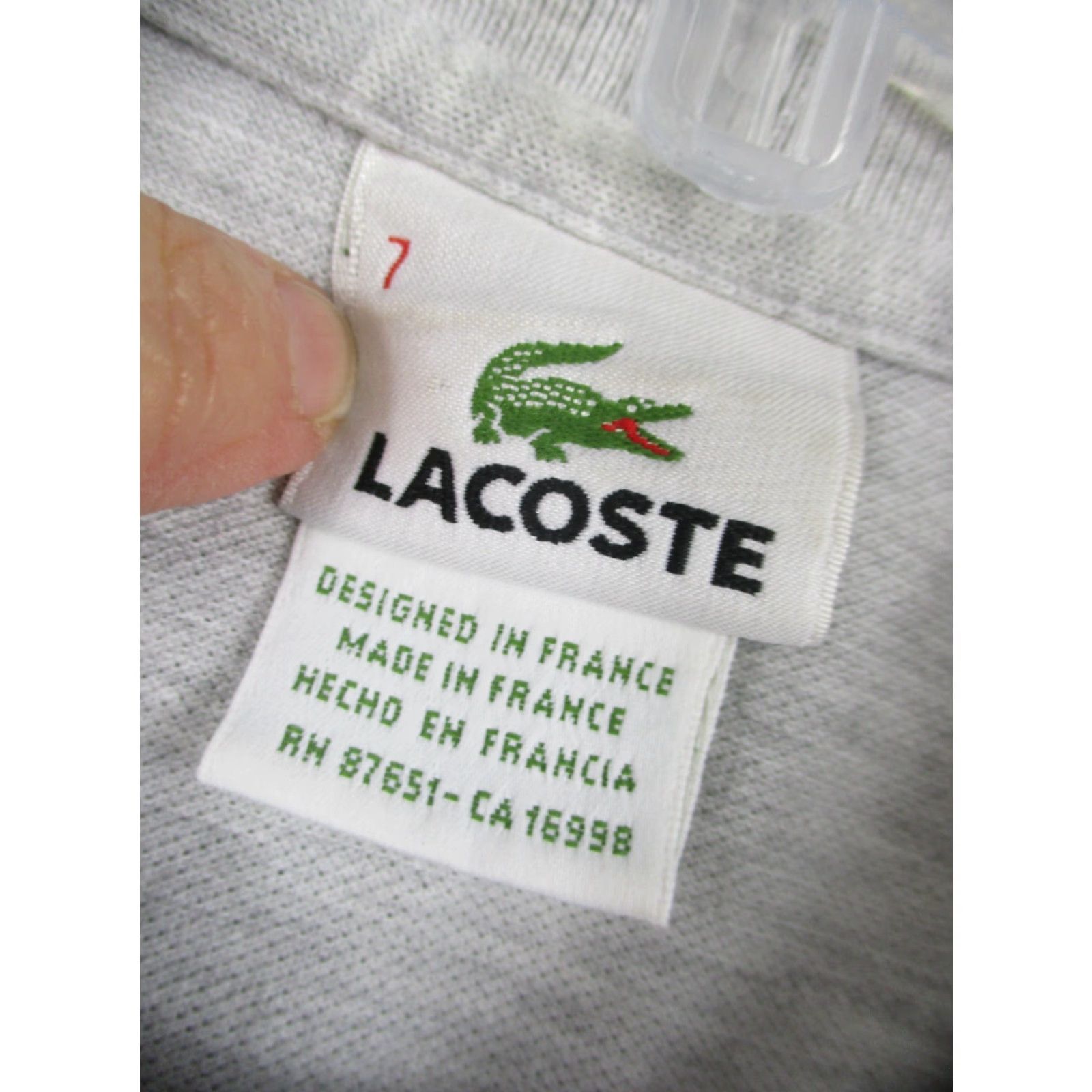 Lacoste Lacoste Polo Shirt Mens Size 7 Gator Logo Short Sleeve Gray Polo Shirt Lacoste Regular Knit 100% Cotton Gator Logo Shirt Mens Size US M / EU 48-50 / 2 - 4 Thumbnail