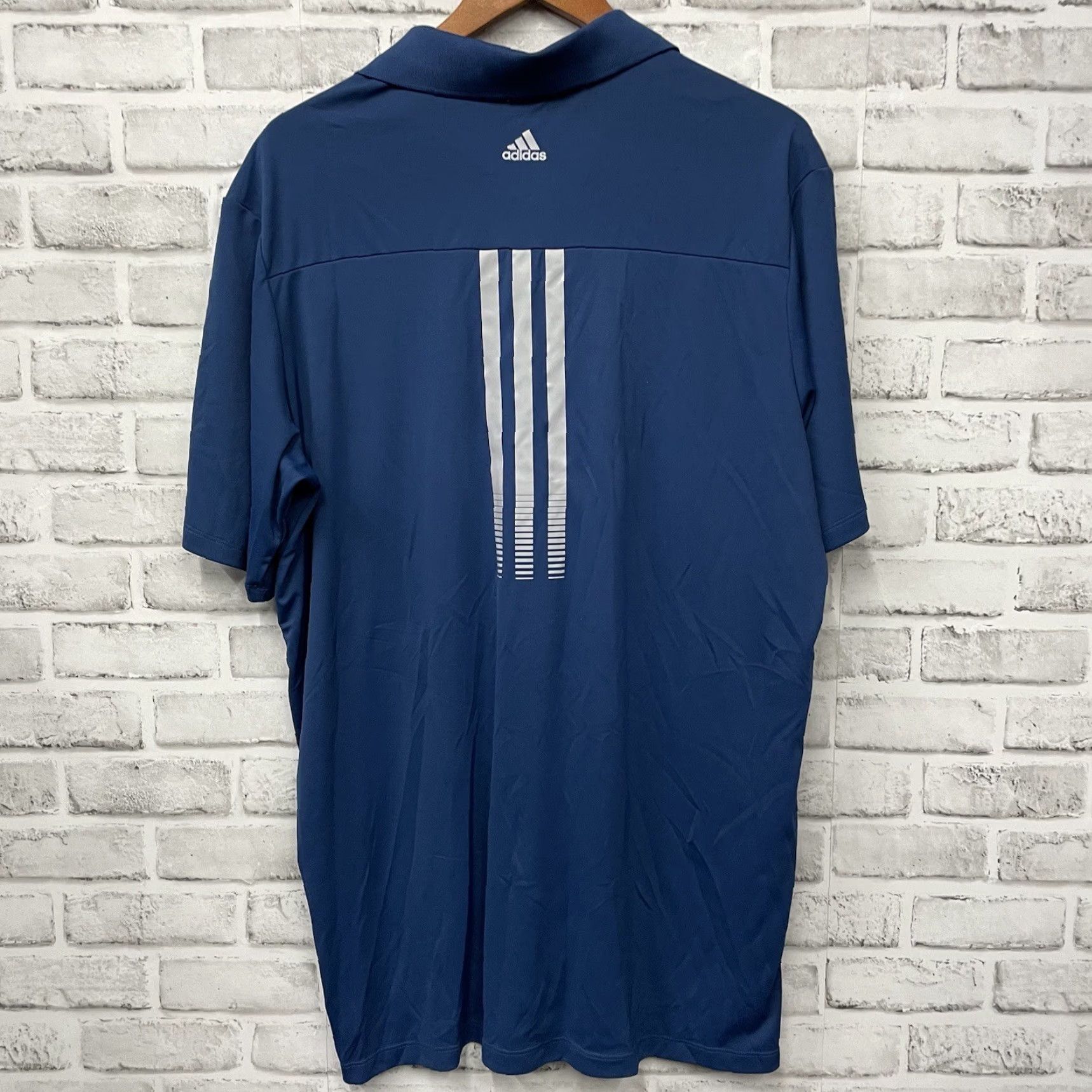 Adidas Adidas Athletic Stretchy Polo Shirt Blue Size XL Mens Size US XL / EU 56 / 4 - 5 Thumbnail