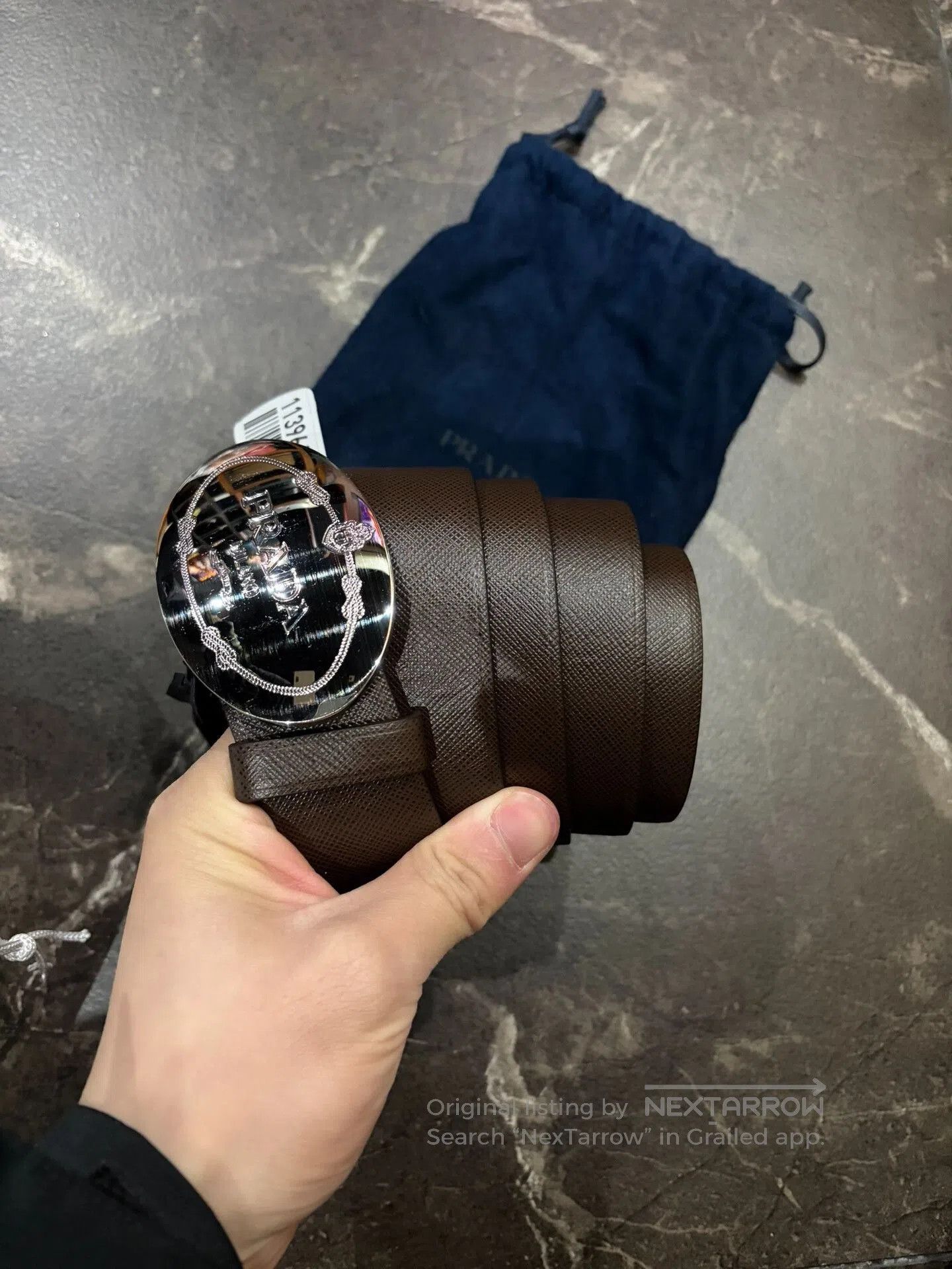 Prada Prada Men's Leather Belt. Size ONE SIZE - 1 Thumbnail