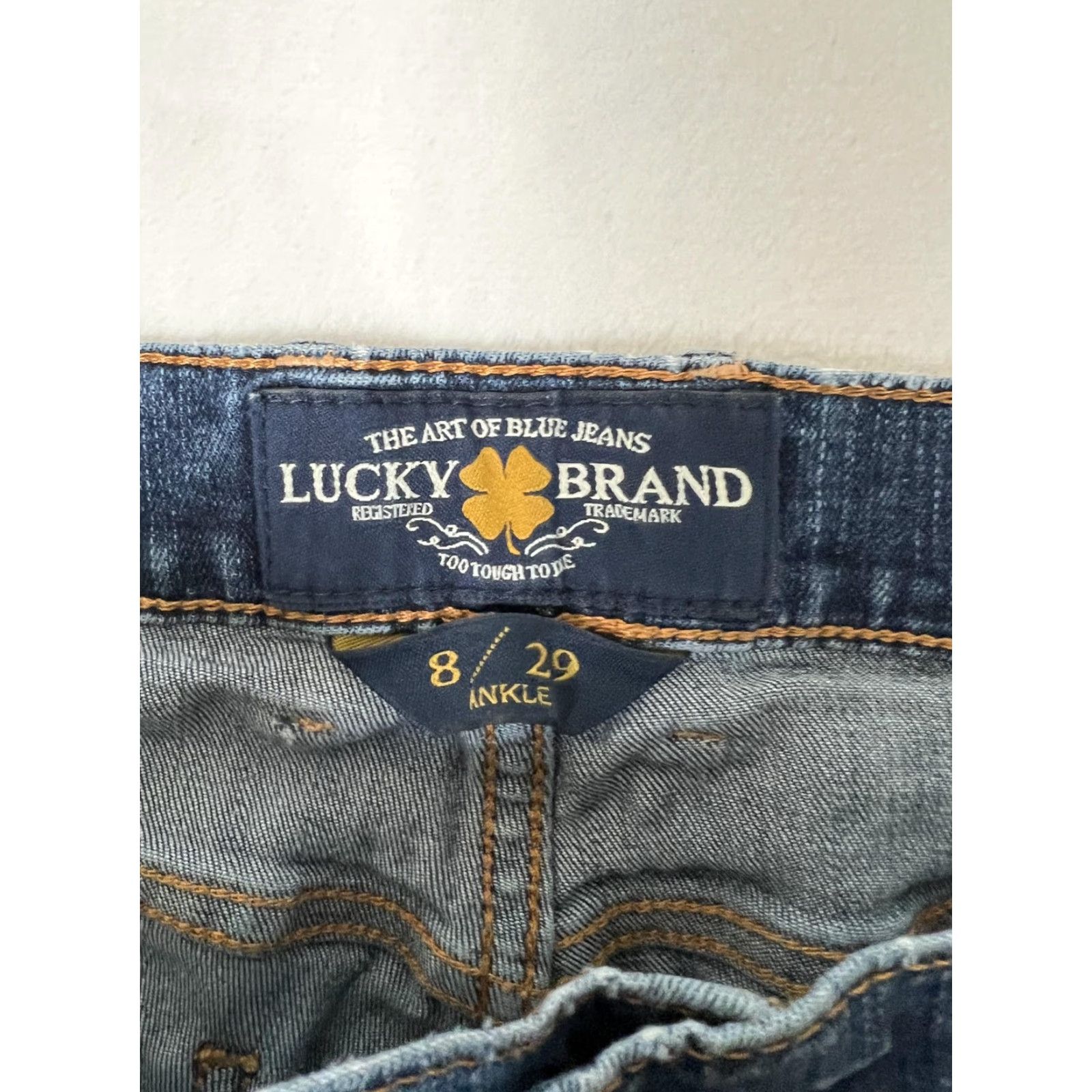 Lucky Brand VINTAGE Lucky Brand Blue Jeans Womens 8 Bootcut Denim 5-Pocket Stretch Ankle Low Rise 29" Waist Size 30" / US 8 / IT 44 - 4 Thumbnail