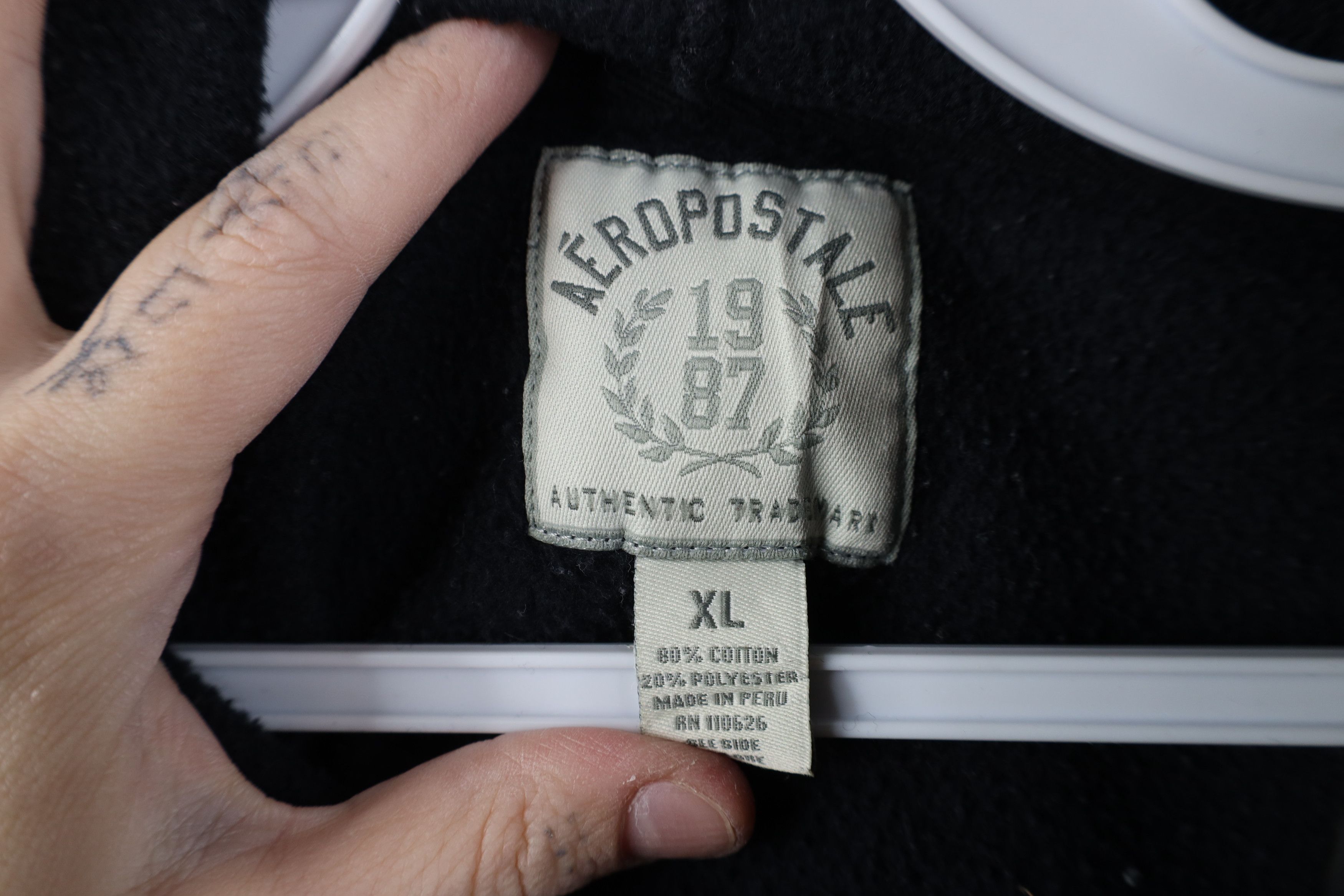 Aeropostale Vintage Y2K Aeropostale Cropped Rose Rock & Roll Hoodie Size XL / US 12-14 / IT 48-50 - 9 Thumbnail
