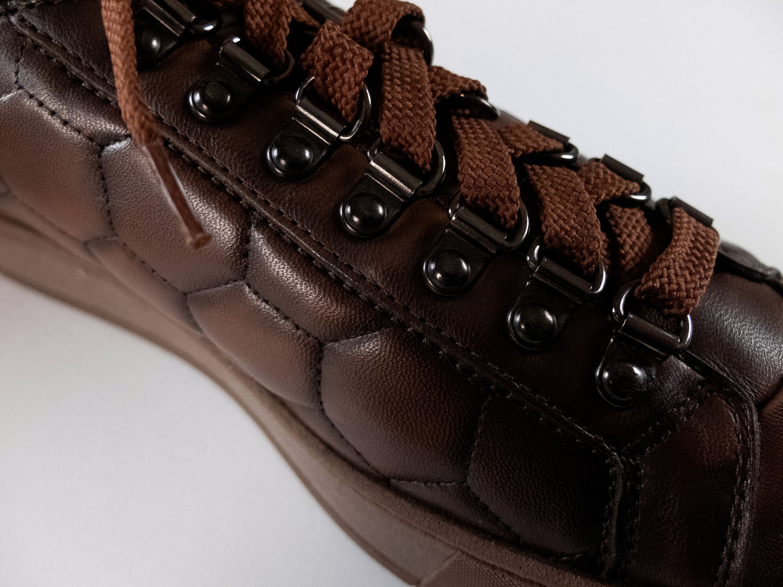 Santoni SANTONI brown quilted low top leather sneakers 10 43 Size US 10 / EU 43 - 5 Thumbnail