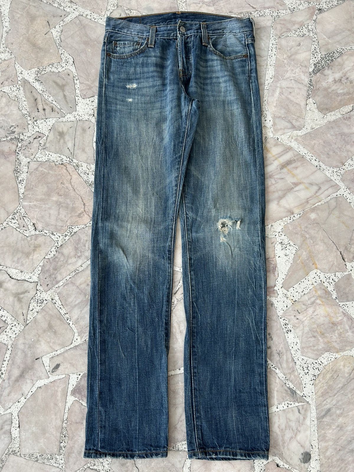 Levi's Levis Vintage 501 Ripped Jeans Size US 30 / EU 46 - 1 Thumbnail