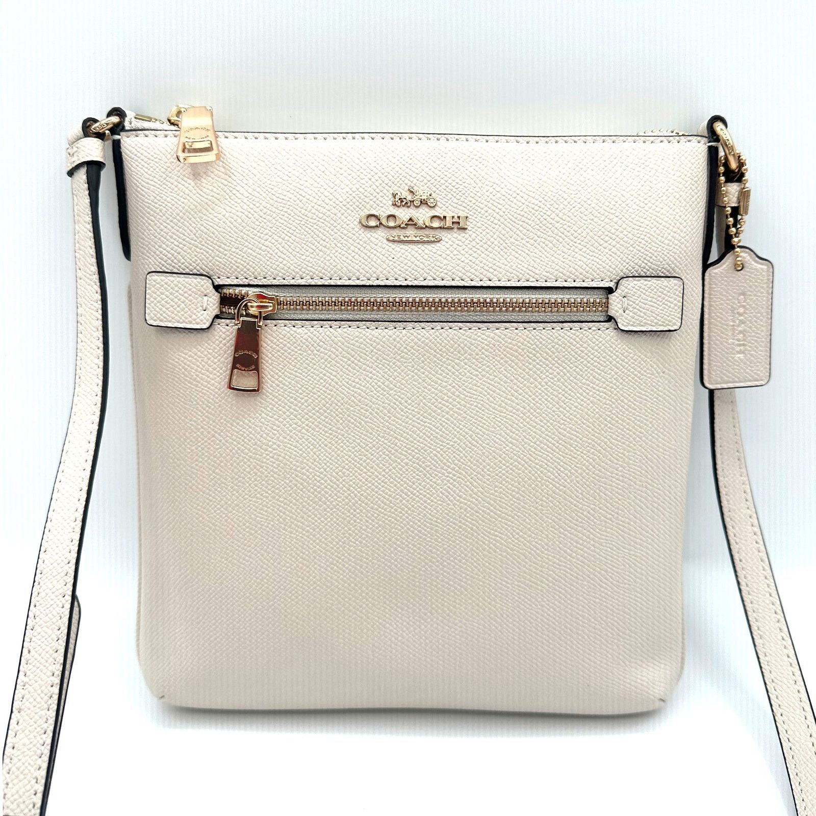 Coach Mini Rowan File Bag Crossbody Purse In Chalk White, Women's