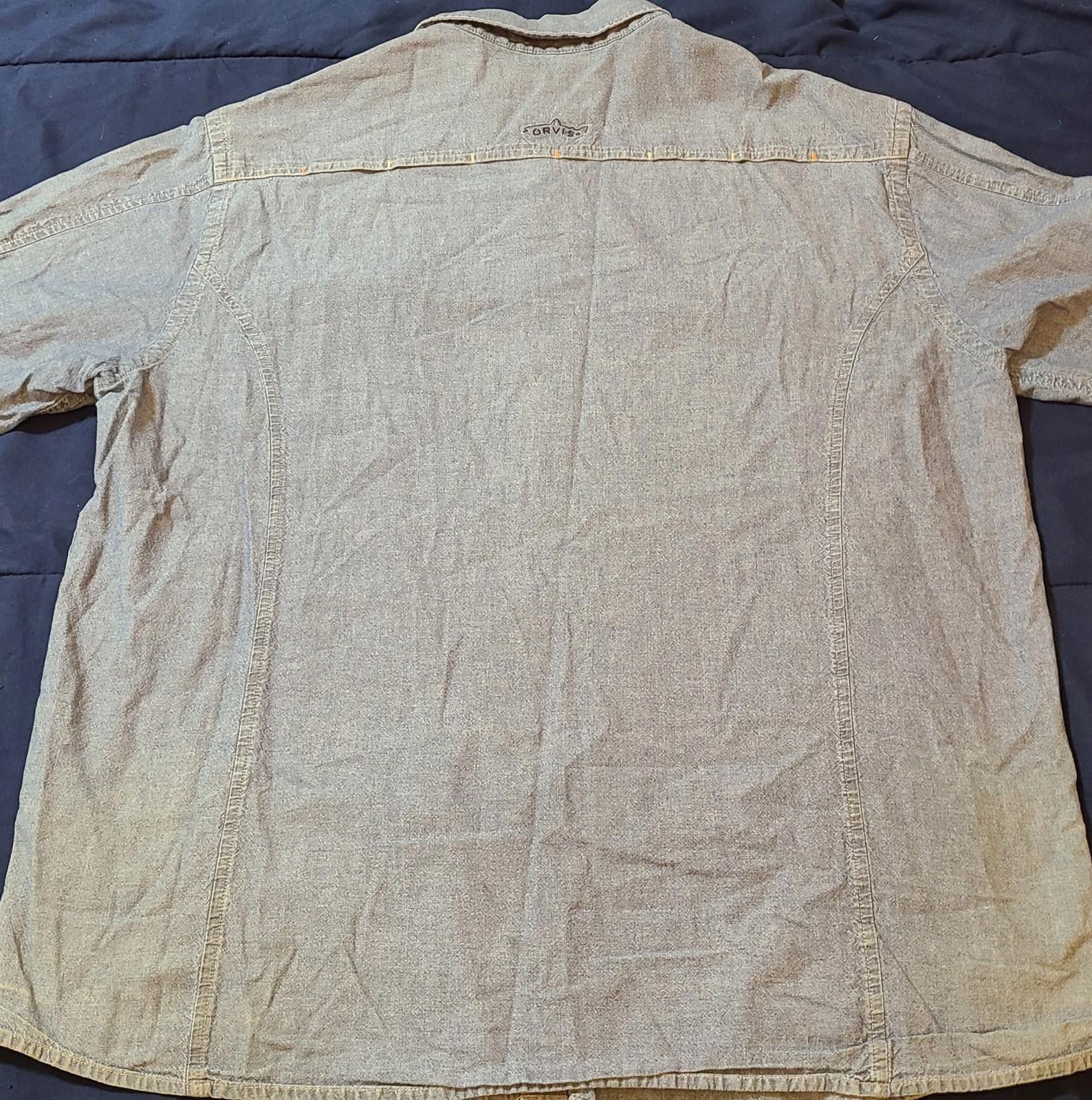 Orvis Orvis Mens Long Sleeve Shirt Size XL Denim Vent Fishing Size US XL / EU 56 / 4 - 4 Thumbnail