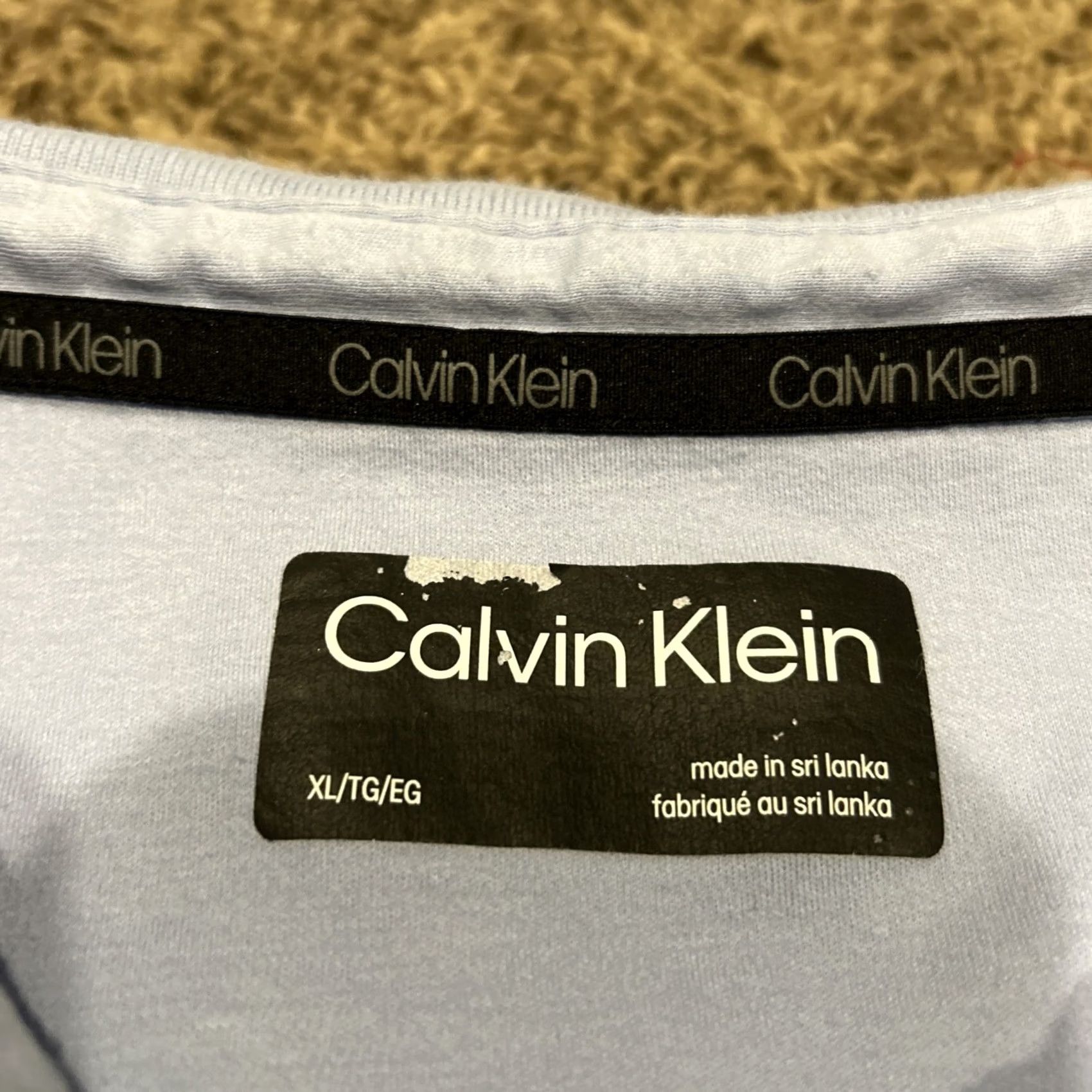 Calvin Klein Calvin Klein Polo Shirt Men XL Short Sleeve Cotton Purple Size US XL / EU 56 / 4 - 2 Thumbnail