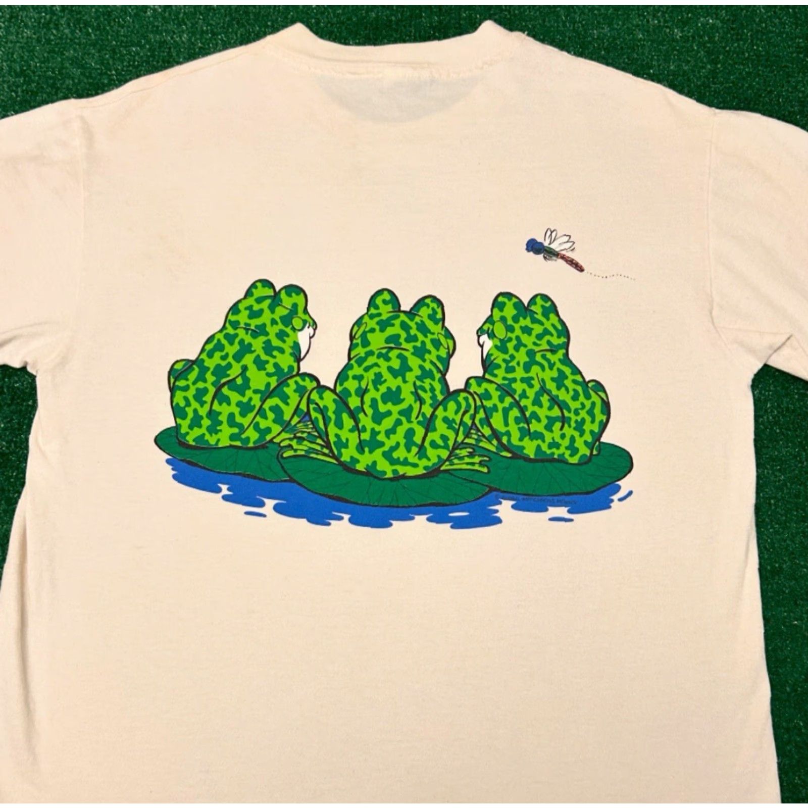 Doublet VINTAGE 90s Frog Nature Art Cartoon Double Sided VTG Shirt Mens Size Large USA Size US L / EU 52-54 / 3 - 2 Thumbnail
