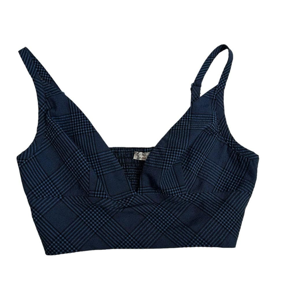 Free People Free People l Plaid Crop Small Navy Black Size S / US 4 / IT 40 - 2 Thumbnail