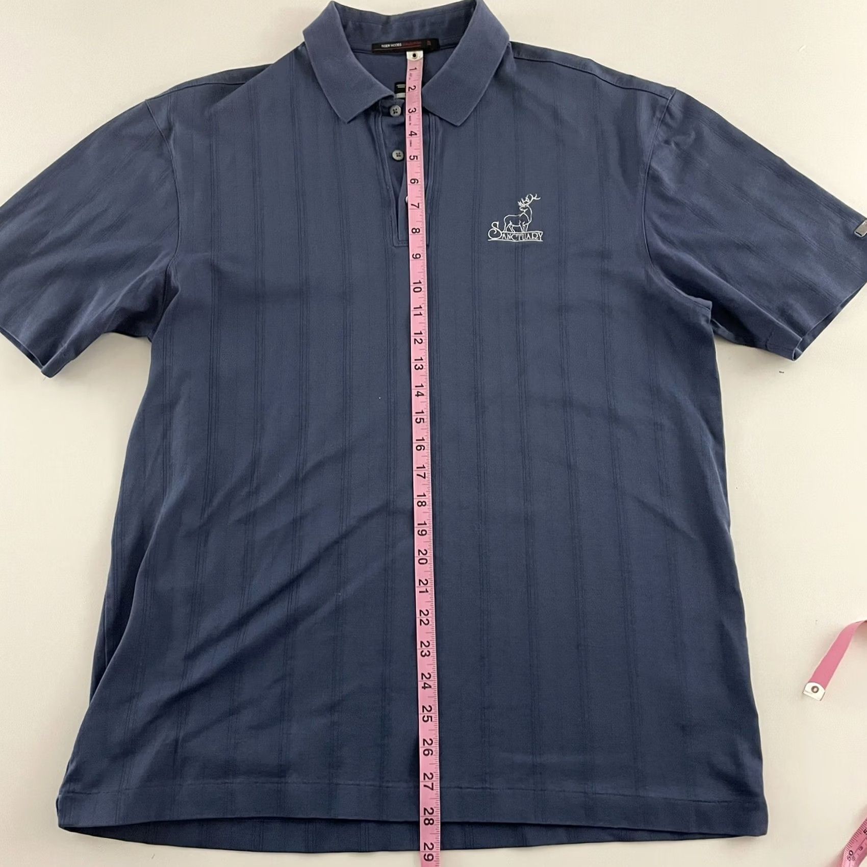 Nike Nike Tiger Woods Collection Sanctuary Short Sleeve Golf Polo Shirt Men L Blue Size US L / EU 52-54 / 3 - 7 Thumbnail
