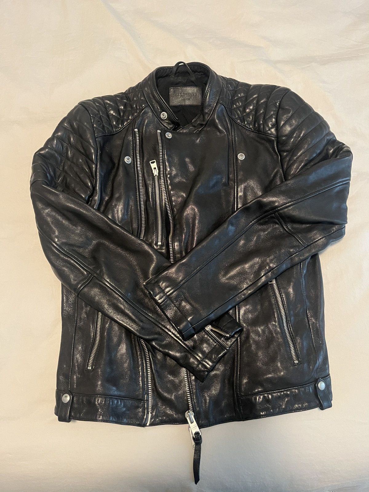 Allsaints AllSaints Padded Moto Leather Jacket Size US M / EU 48-50 / 2 - 4 Thumbnail