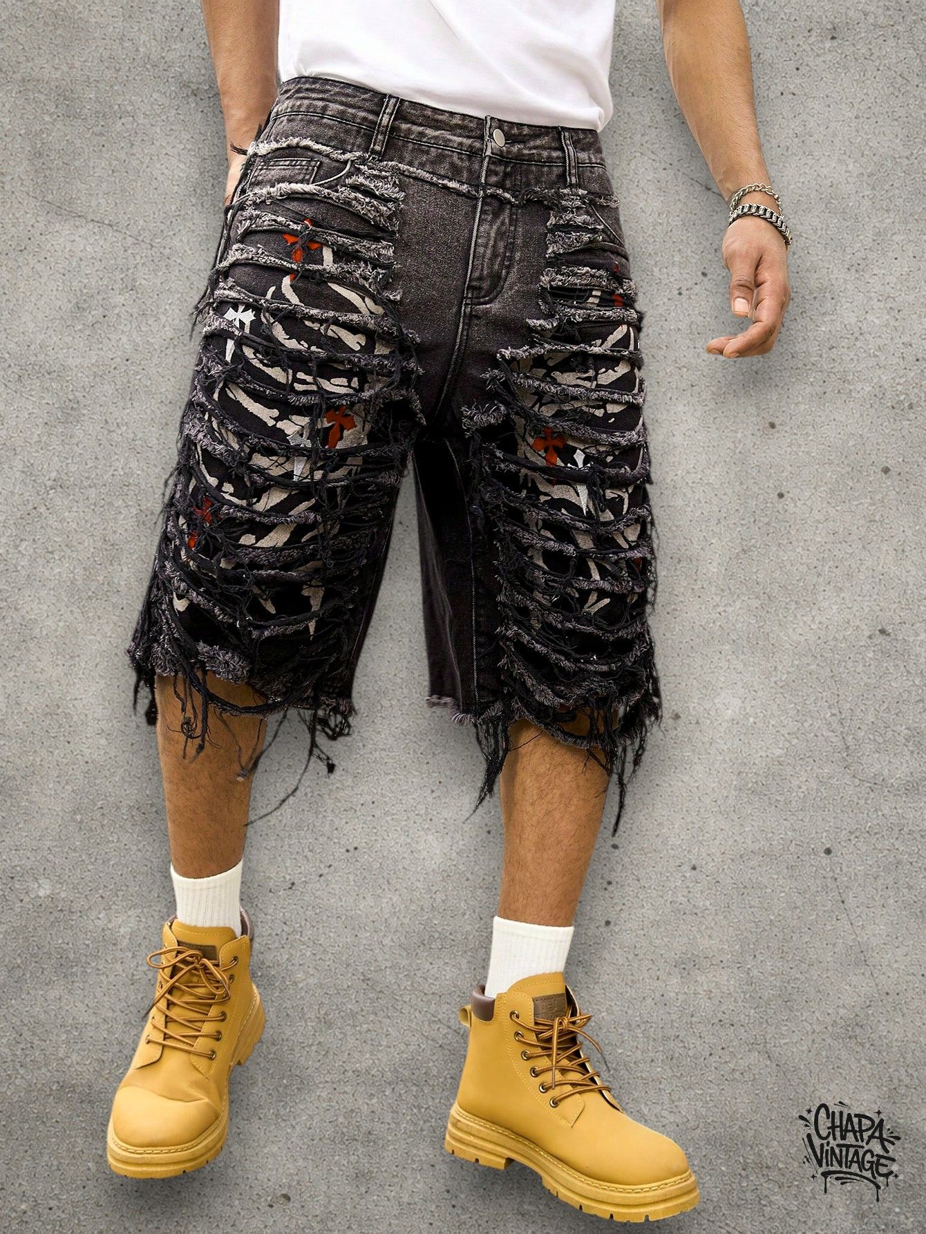 Japanese Brand Ripped opium denim shorts Size US 32 / EU 48 - 1 Thumbnail