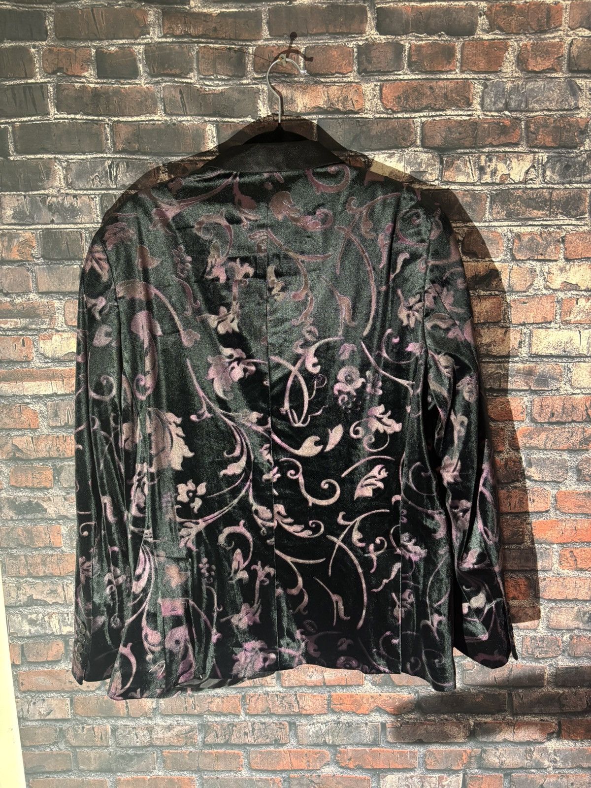 I.N.C INC International Concepts Velvet Floral Blazer Jacket 42R Size 38R - 4 Thumbnail