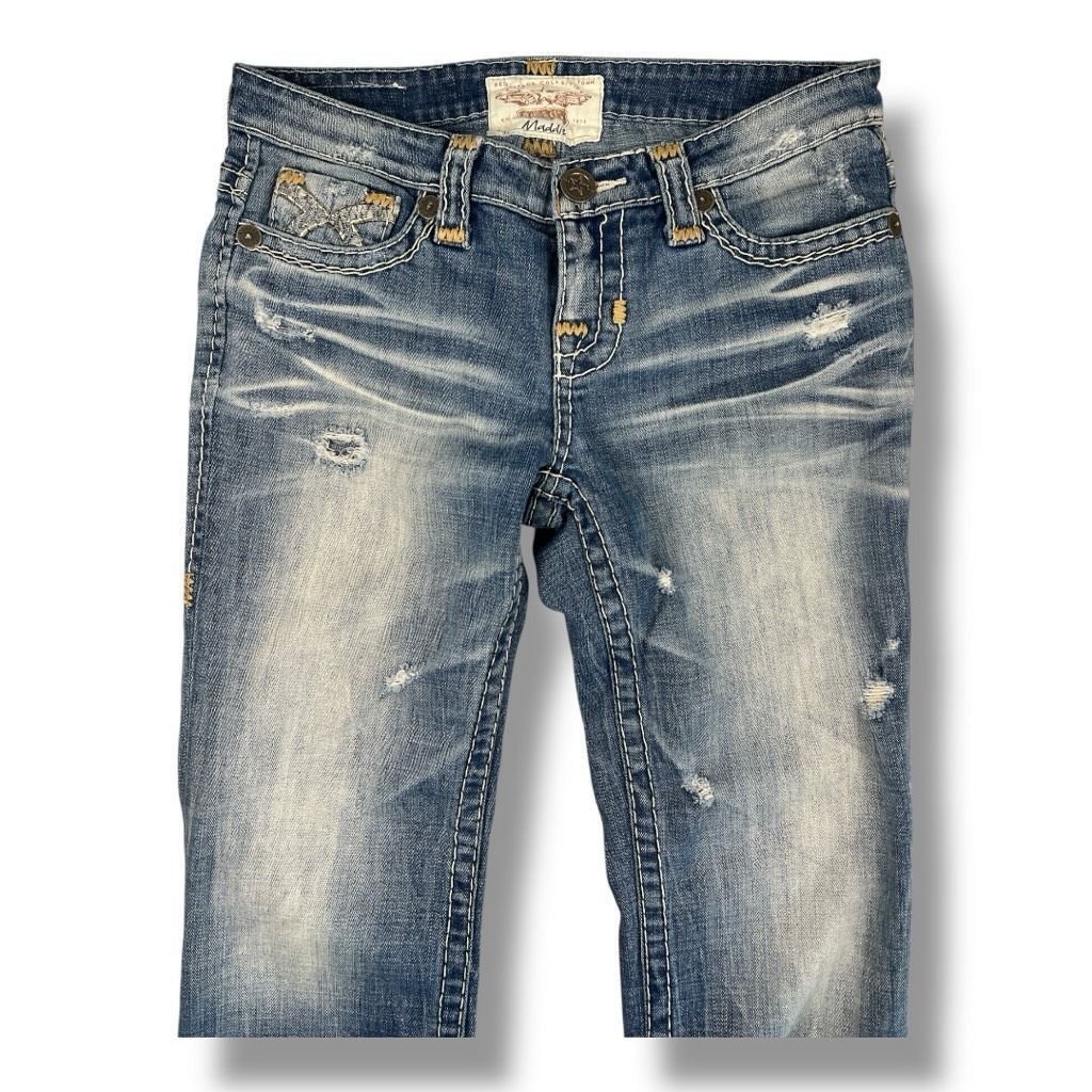Big Star Big Star Y2K Distressed Low Rise Cropped Jeans Size 27 Size 27" / US 4 / IT 40 - 3 Thumbnail