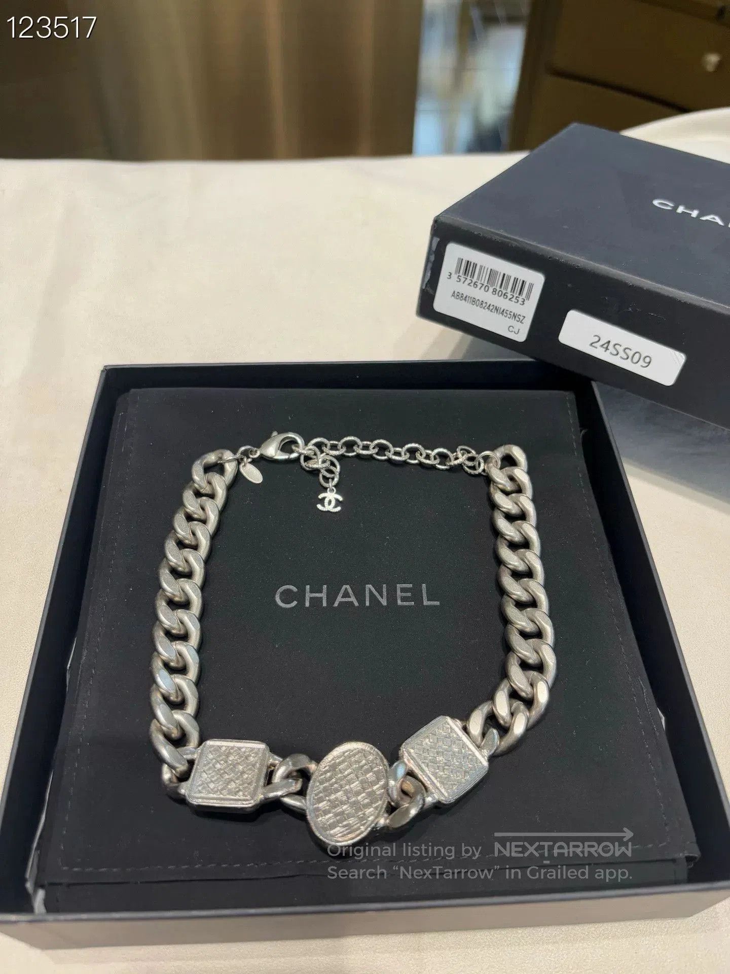 Chanel Chanel Black Silver Crystal Double C Necklace. Size ONE SIZE - 3 Thumbnail