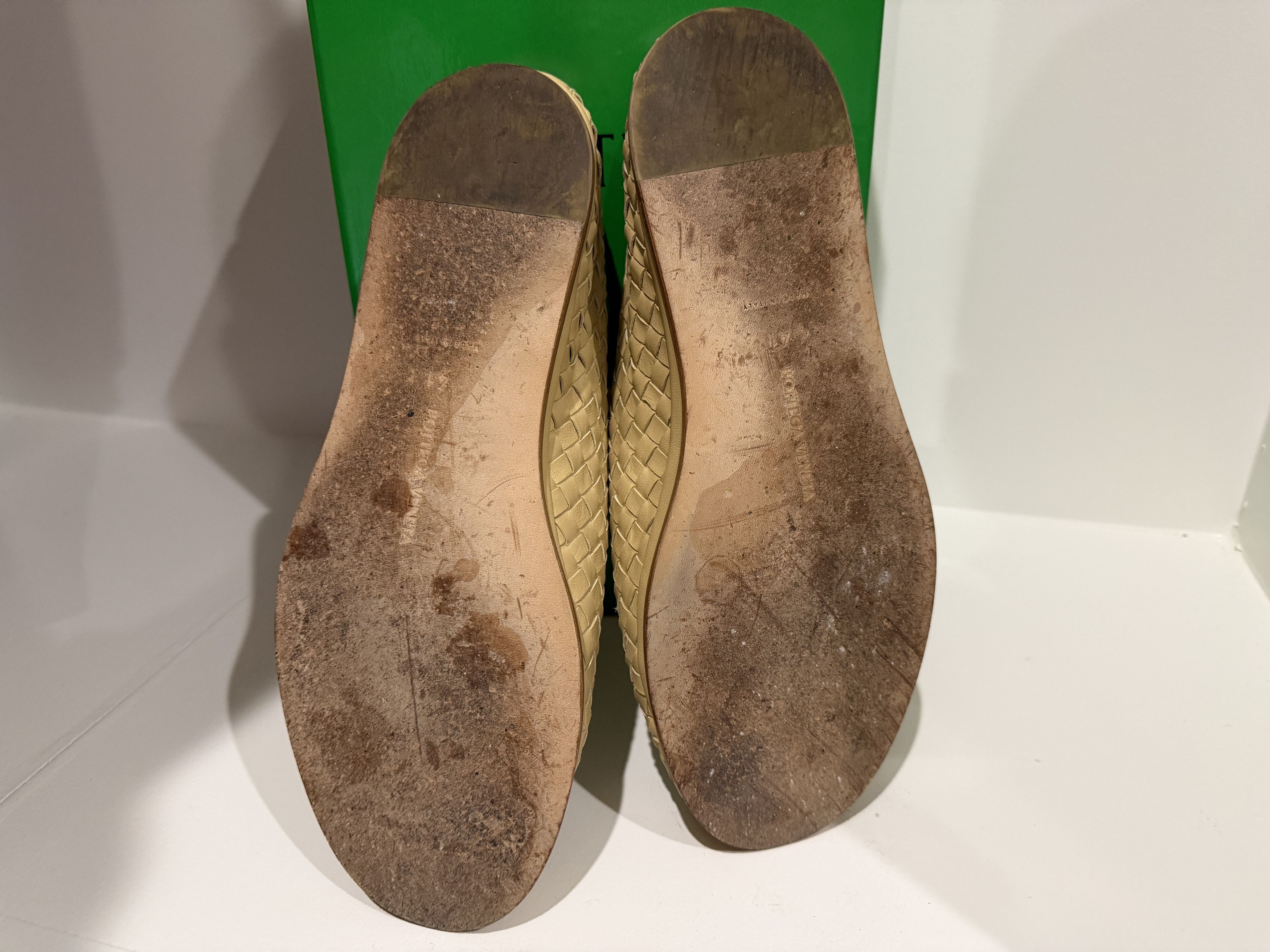 Bottega Veneta Bottega Veneta Opaque Weave Leather Shoes in Cane Sugar 40.5 Size US 7.5 / EU 40-41 - 7 Thumbnail