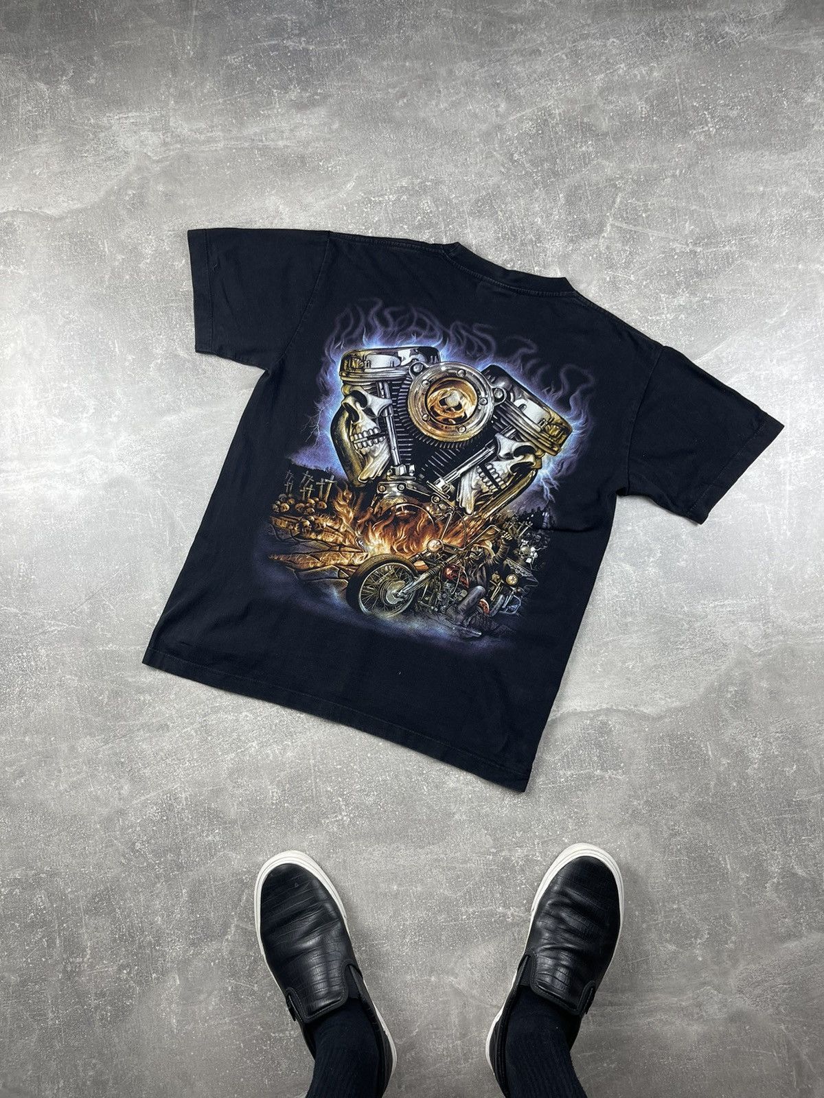 Band Tees × Vintage Vintage 00s Black Demon Biker Devil Rock Cotton Size US M / EU 48-50 / 2 - 5 Thumbnail