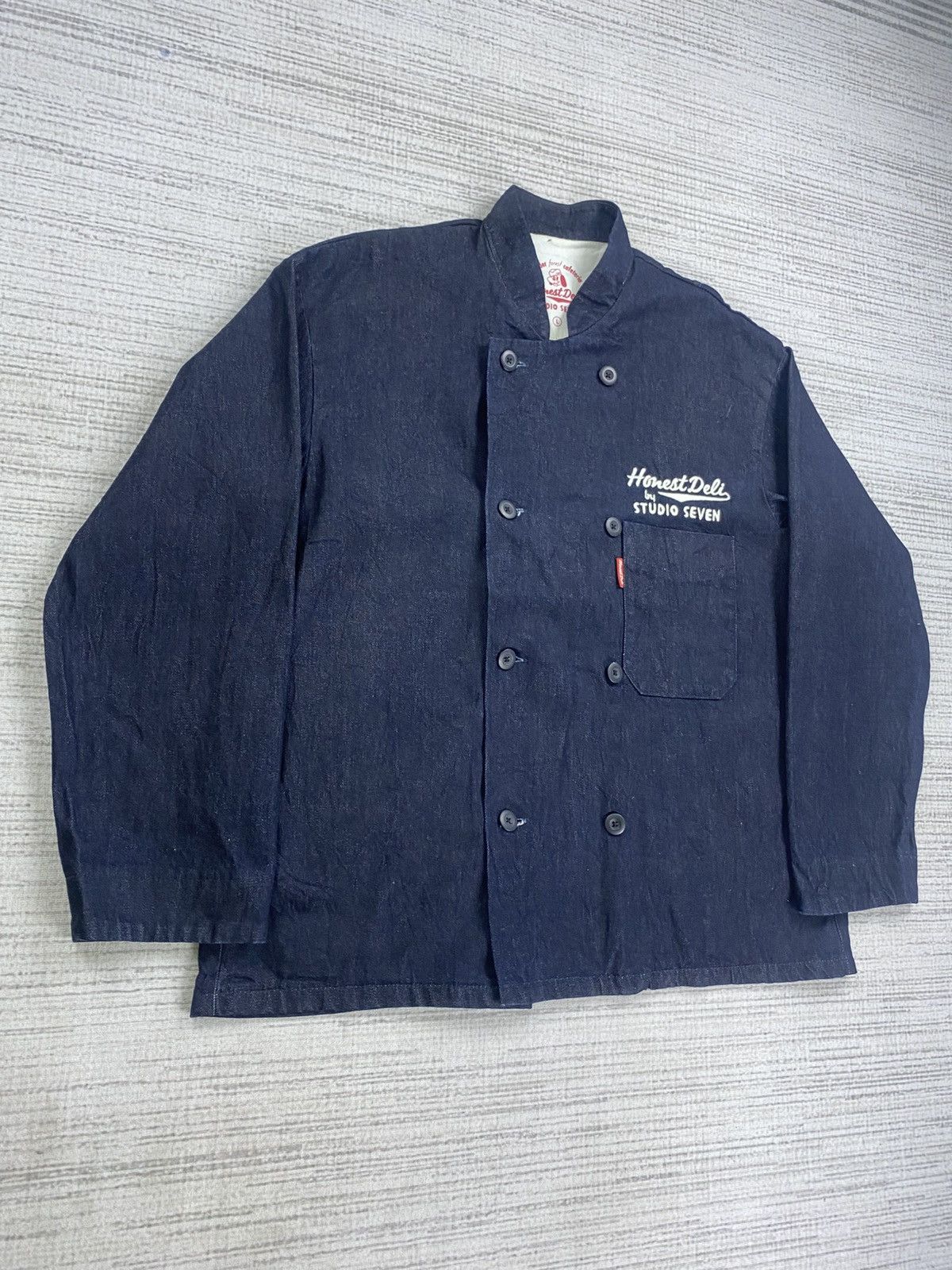 GU × Studio Seven × Vintage Vintage Honest Deli X Gu By Studio Seven Denim Jacket Size US L / EU 52-54 / 3 - 3 Thumbnail