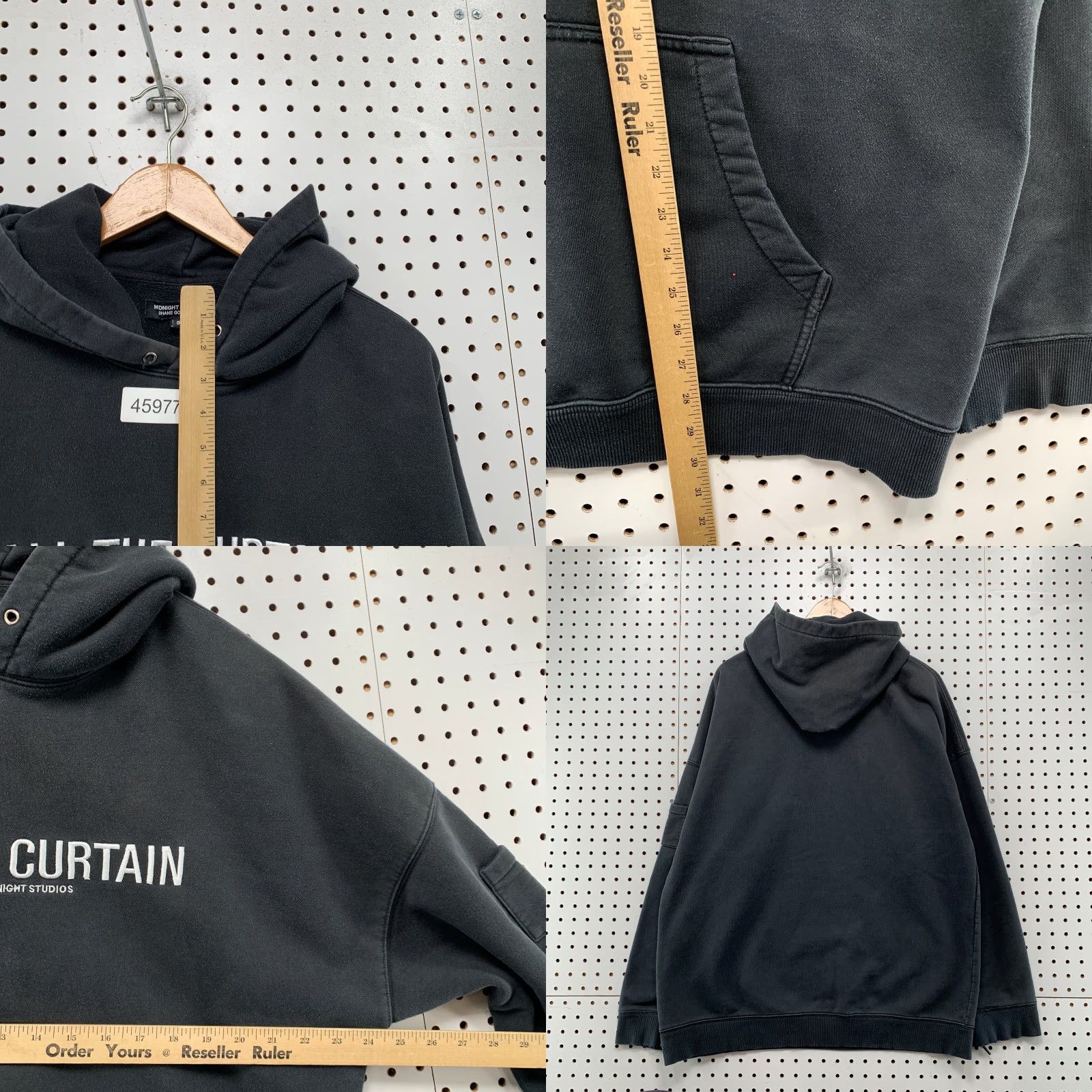 Midnight Studios Midnight Studio Hoodie Mens XL Black Call The Curtain Sweatshirt Graphic Print Pullover 3 Size XL Black Mens Size US XL / EU 56 / 4 - 8 Thumbnail