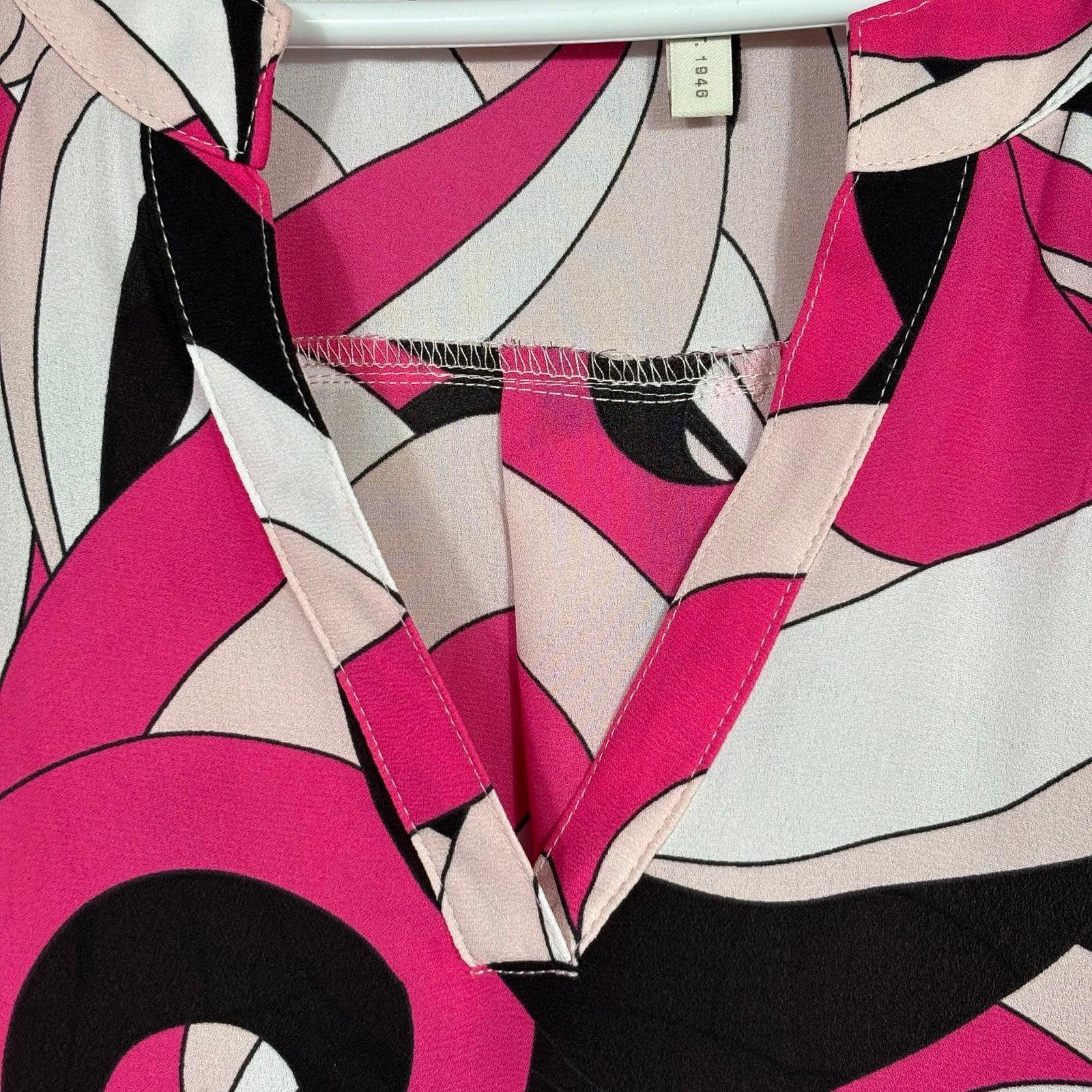 Cartoon Network Cato Women's Plus Size 18/20 Abstract Print Blouse Size XL / US 12-14 / IT 48-50 - 3 Thumbnail