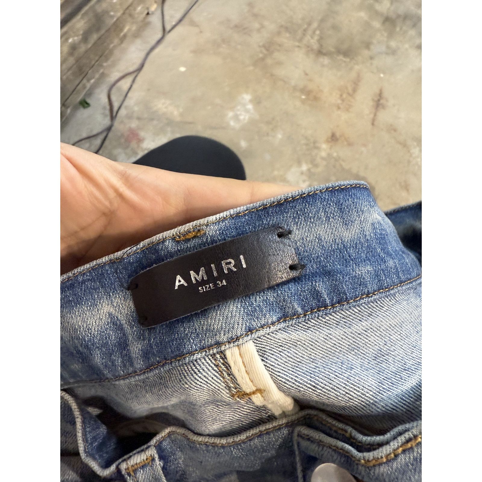Amiri Amiri MX2 Light Wash Yellow Patch Used 34 Size US 34 / EU 50 - 2 Thumbnail