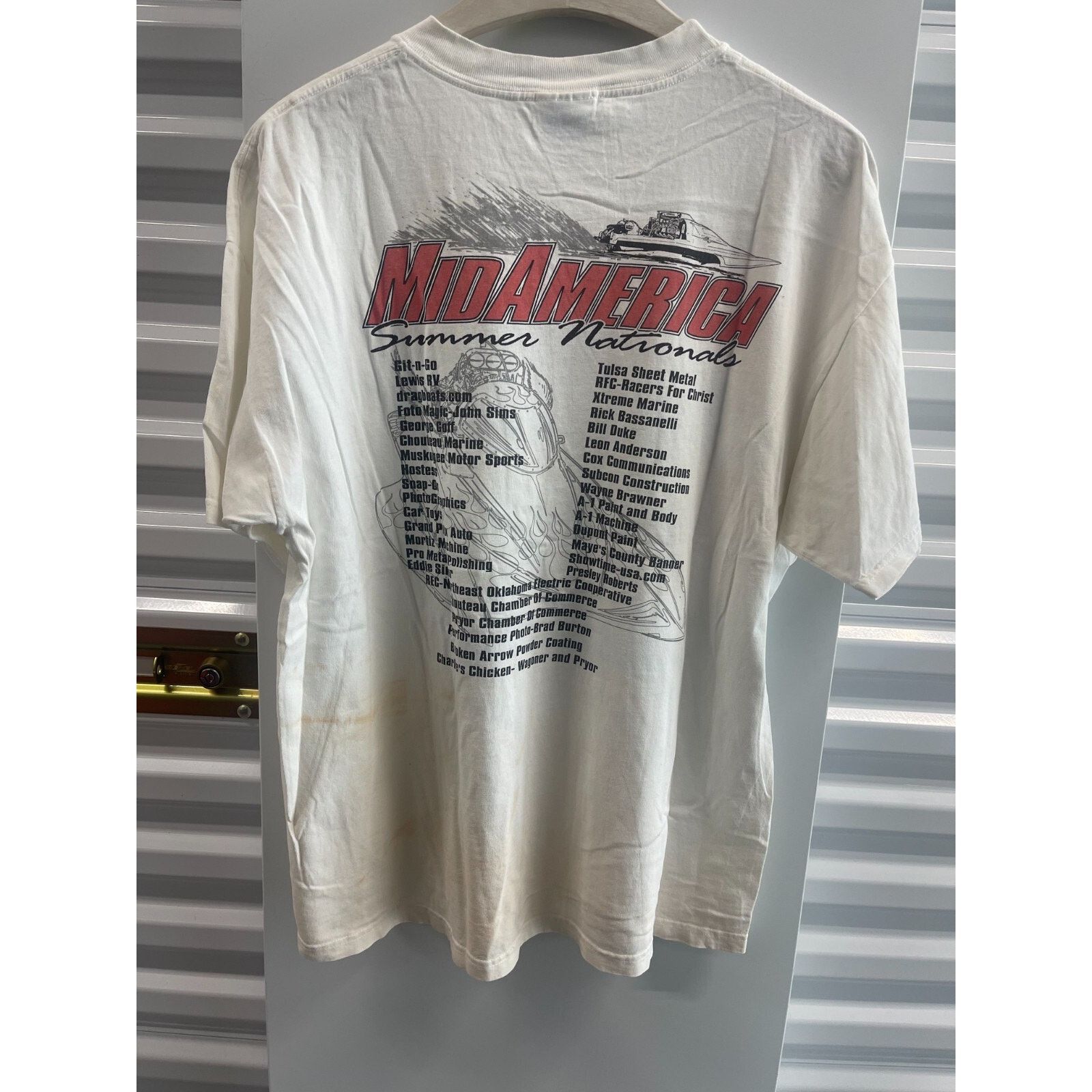 Hanes VTG 2000 MIDAMERICA SUMMER NATIONALS BUDWEISDER BOAT RACE XL Size US XL / EU 56 / 4 - 8 Thumbnail