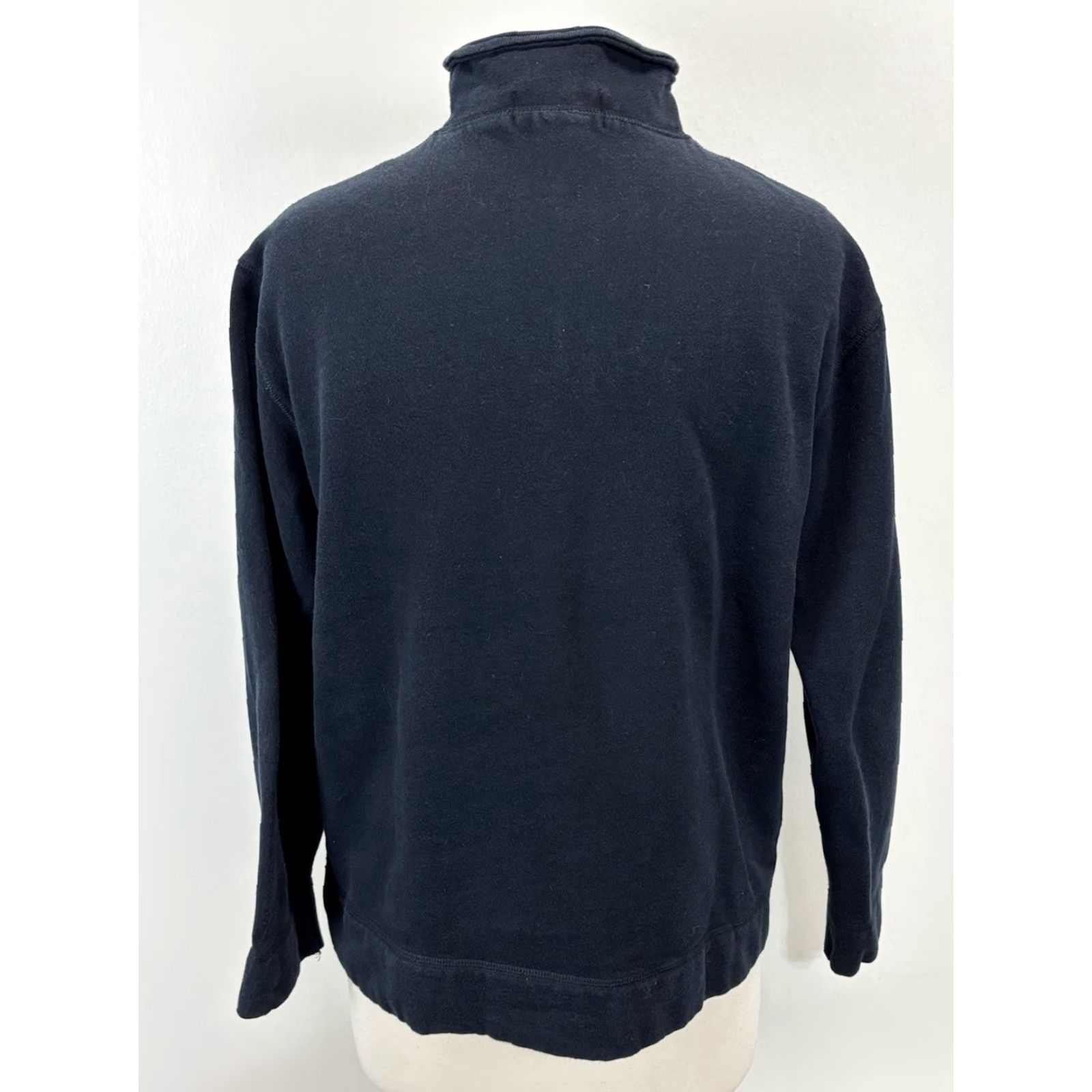 Ralph Lauren VINTAGE Lauren Ralph Lauren 2 Pc Jogging Outfit Shirt Pants Set Womens PS Petite Navy Pullover Mock Neck 1/4 Zip Comfort Easy Care Size S / US 4 / IT 40 - 6 Thumbnail