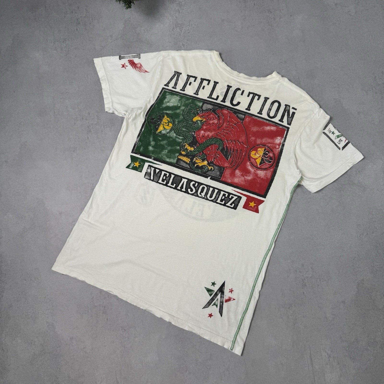 Affliction Affliction Big Logo Men T Shirt White Size L Size US L / EU 52-54 / 3 - 16 Thumbnail