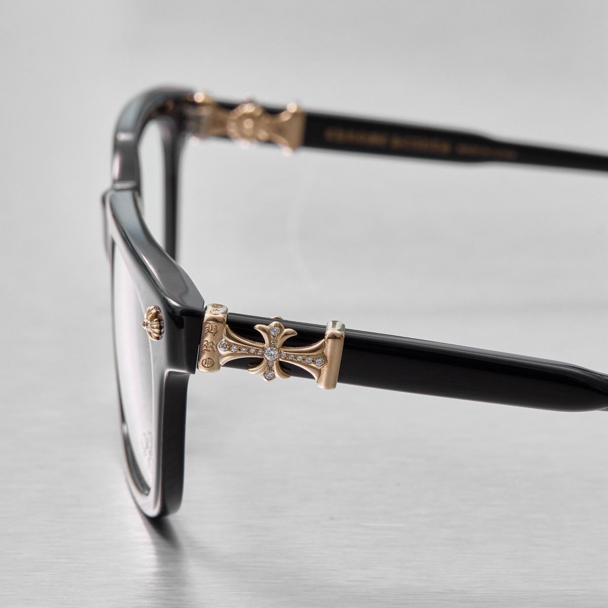 Chrome Hearts CHROME HEARTS COX UCKER BLACK -18KGP DIAMOND BOY GLASSES Size ONE SIZE - 3 Thumbnail