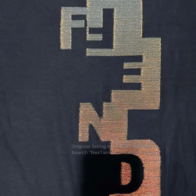 Fendi Fendi Black Cotton Logo T-Shirt for Men . Size US XL / EU 56 / 4 - 3 Thumbnail