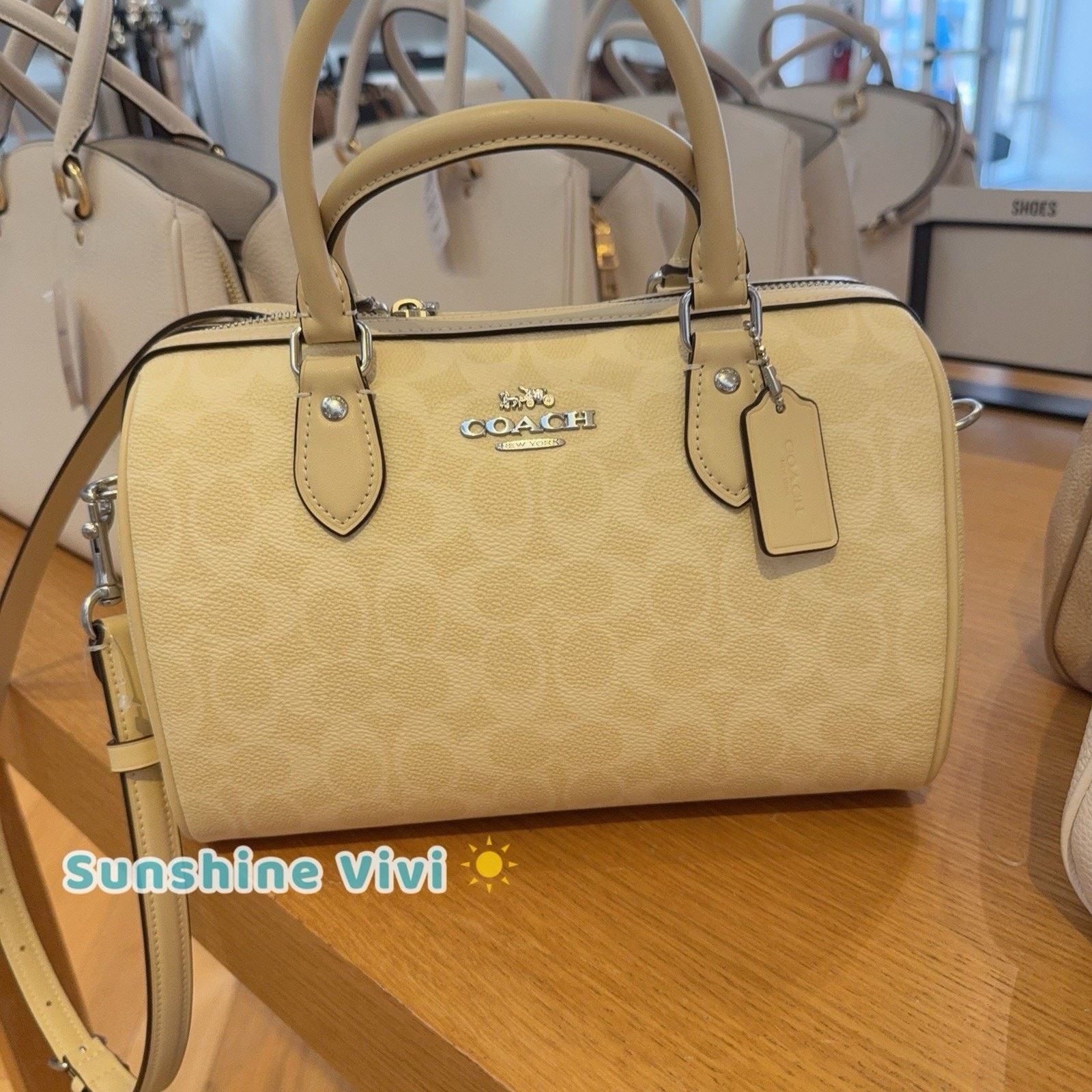 Coach NWT Coach Rowan Satchel Bag Signature Canvas CV961 Hay Size ONE SIZE - 1 Thumbnail