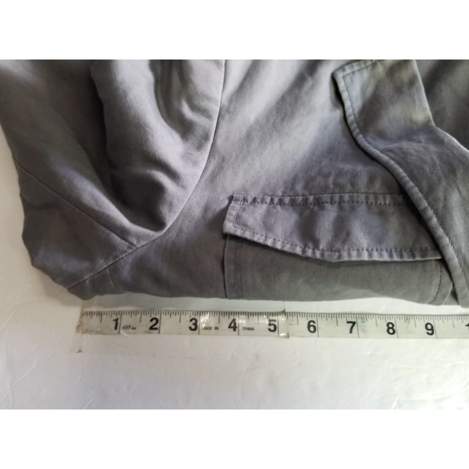 Kenneth Cole Kenneth Cole Blazer Men's Linen Blend Jacket Gray 42 Large Regular Figure 2 Piece Sports Coat Jacket Business Casual Wedding Size 42R - 3 Thumbnail