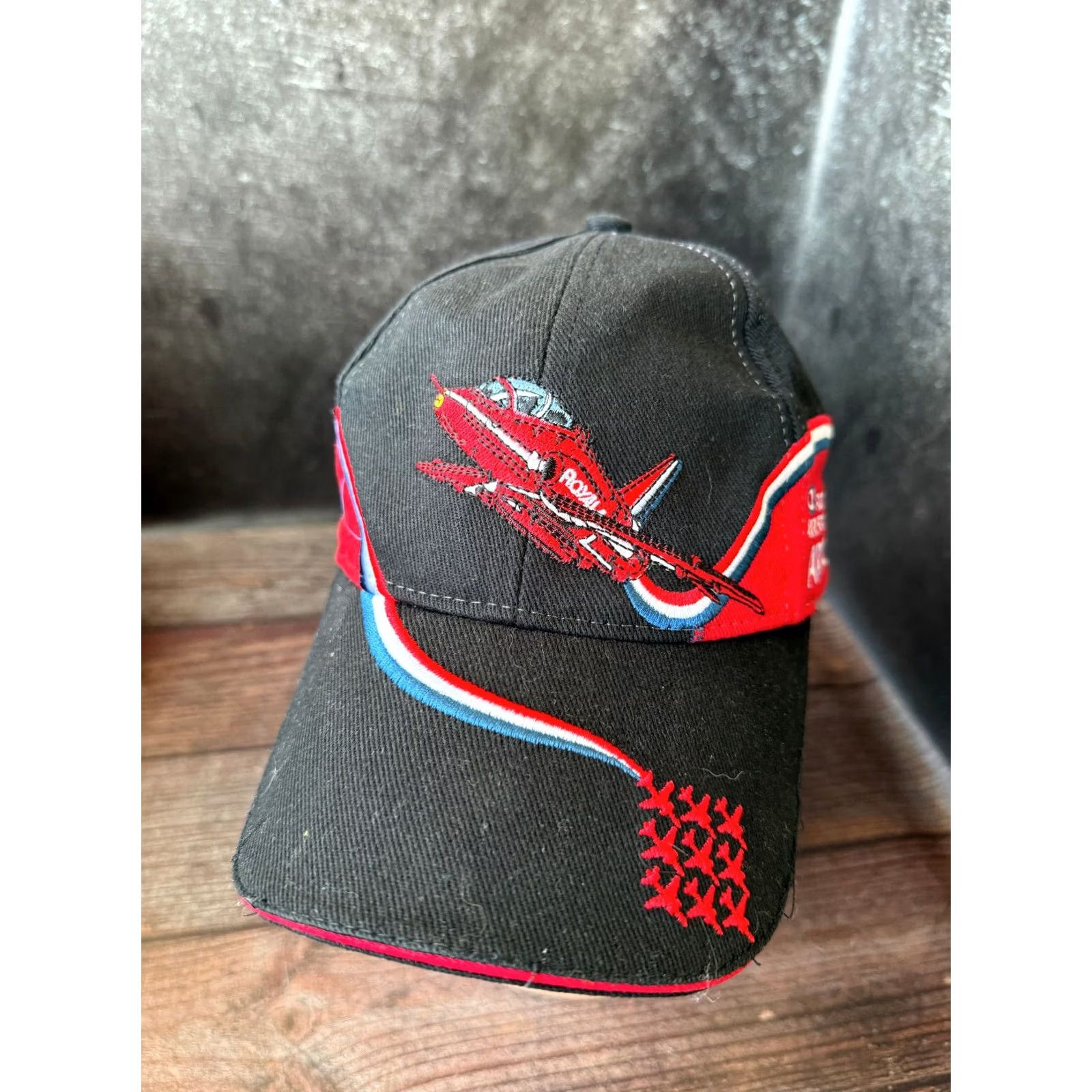 Arrow Royal Air force Red arrows Embroidered black Baseball Cap Men One Size Hat Size ONE SIZE - 2 Thumbnail