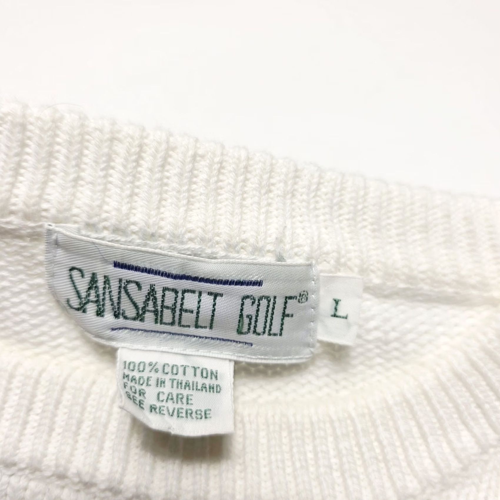 Vintage VINTAGE Sansabelt Golf Sweater Cotton Men's Large Pullover Abstract Preppy Size US L / EU 52-54 / 3 - 6 Thumbnail